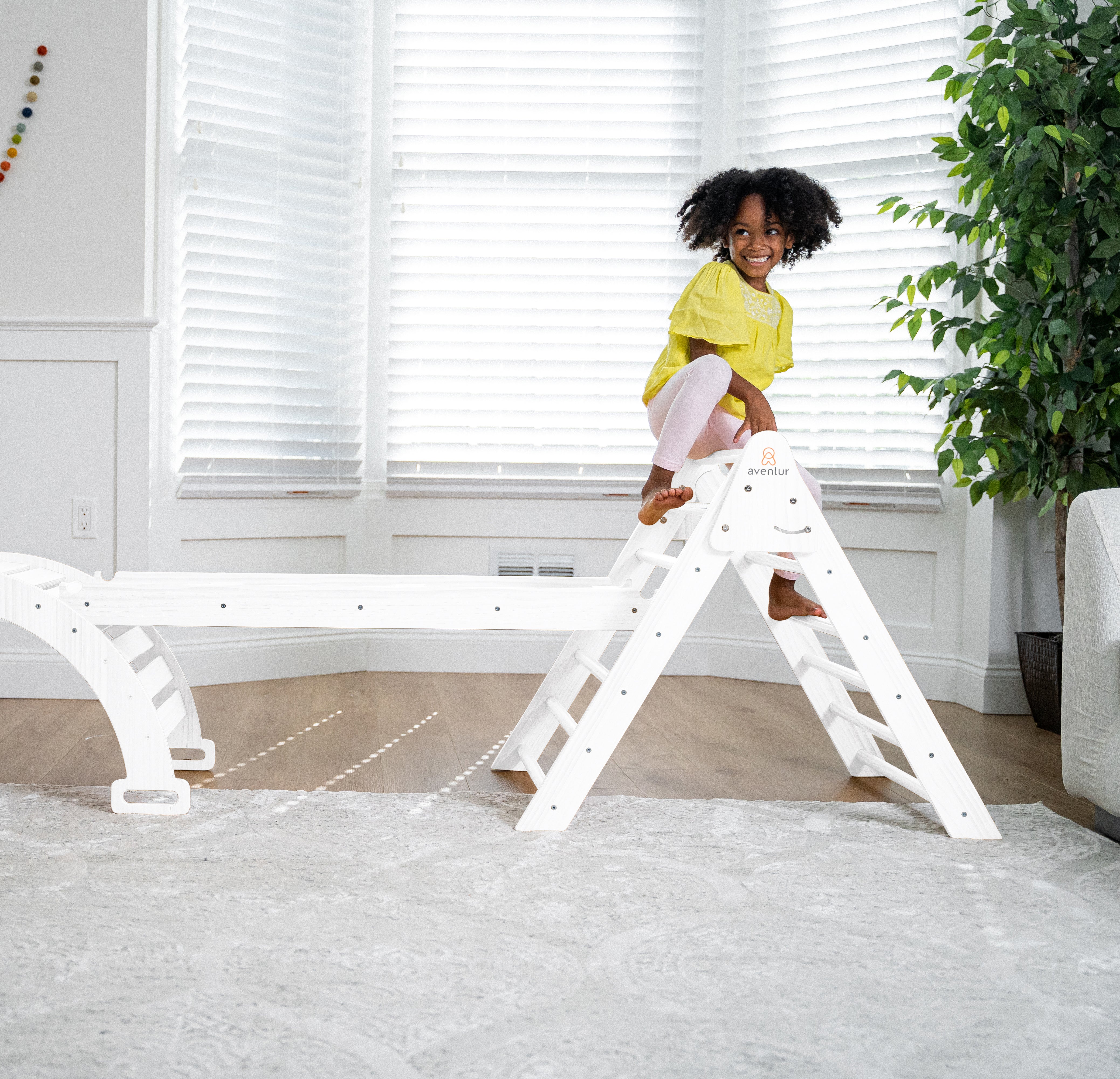 Hazel - Pikler Triangle Ladder & Rocker Set Indoor Avenlur.com