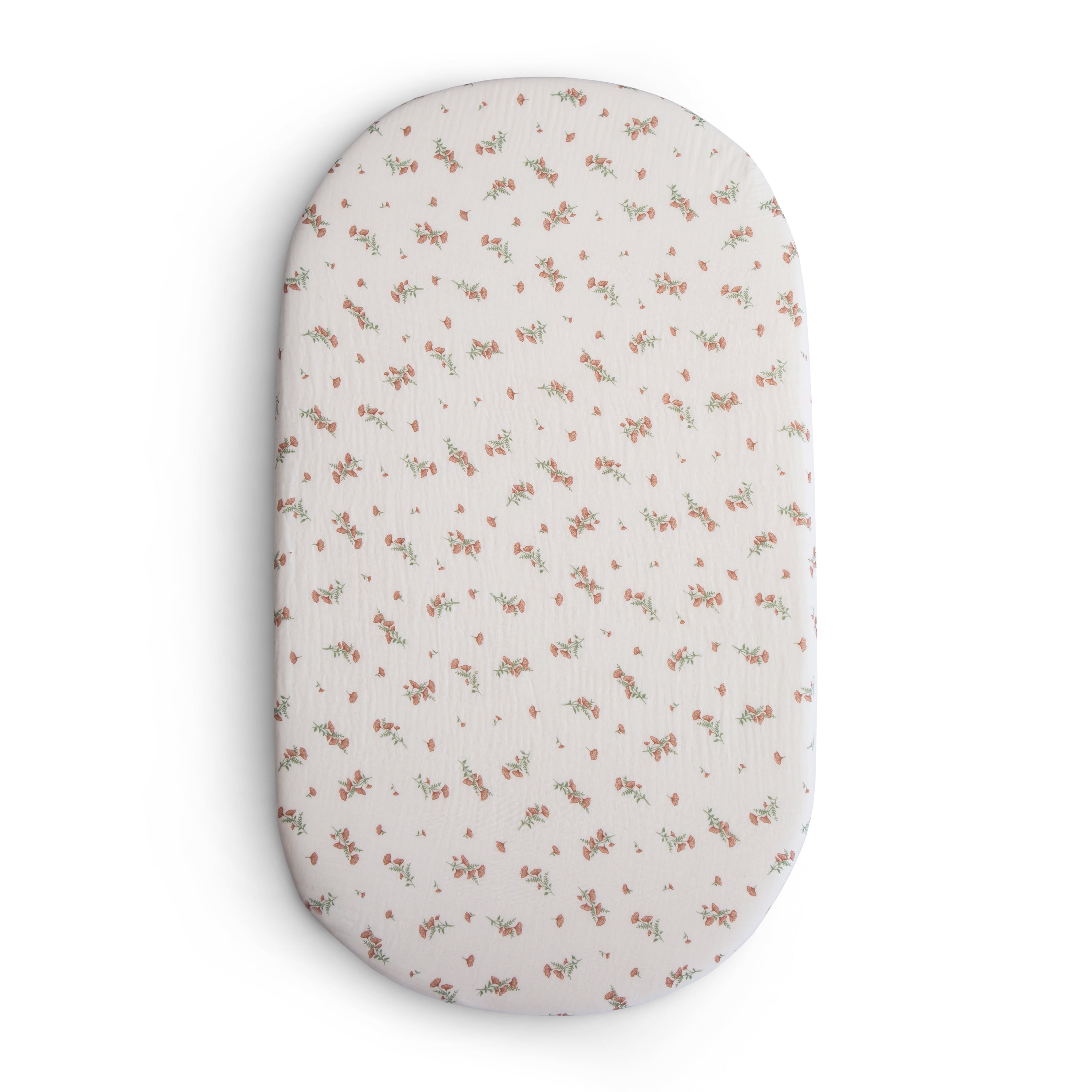 Extra Soft Bassinet Muslin Crib Sheet crib sheets Mushie Pink Flowers