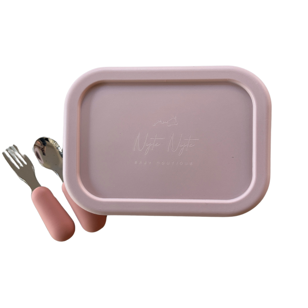 Nyte Nyte Silicon Lunchbox W Fork & Spoon