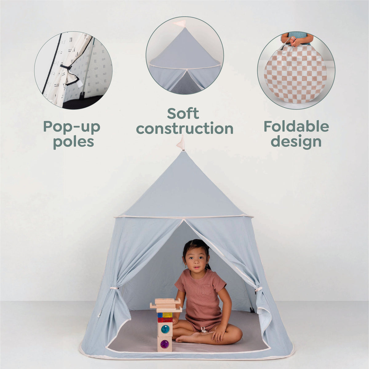 Rainbow Peach Play Tent