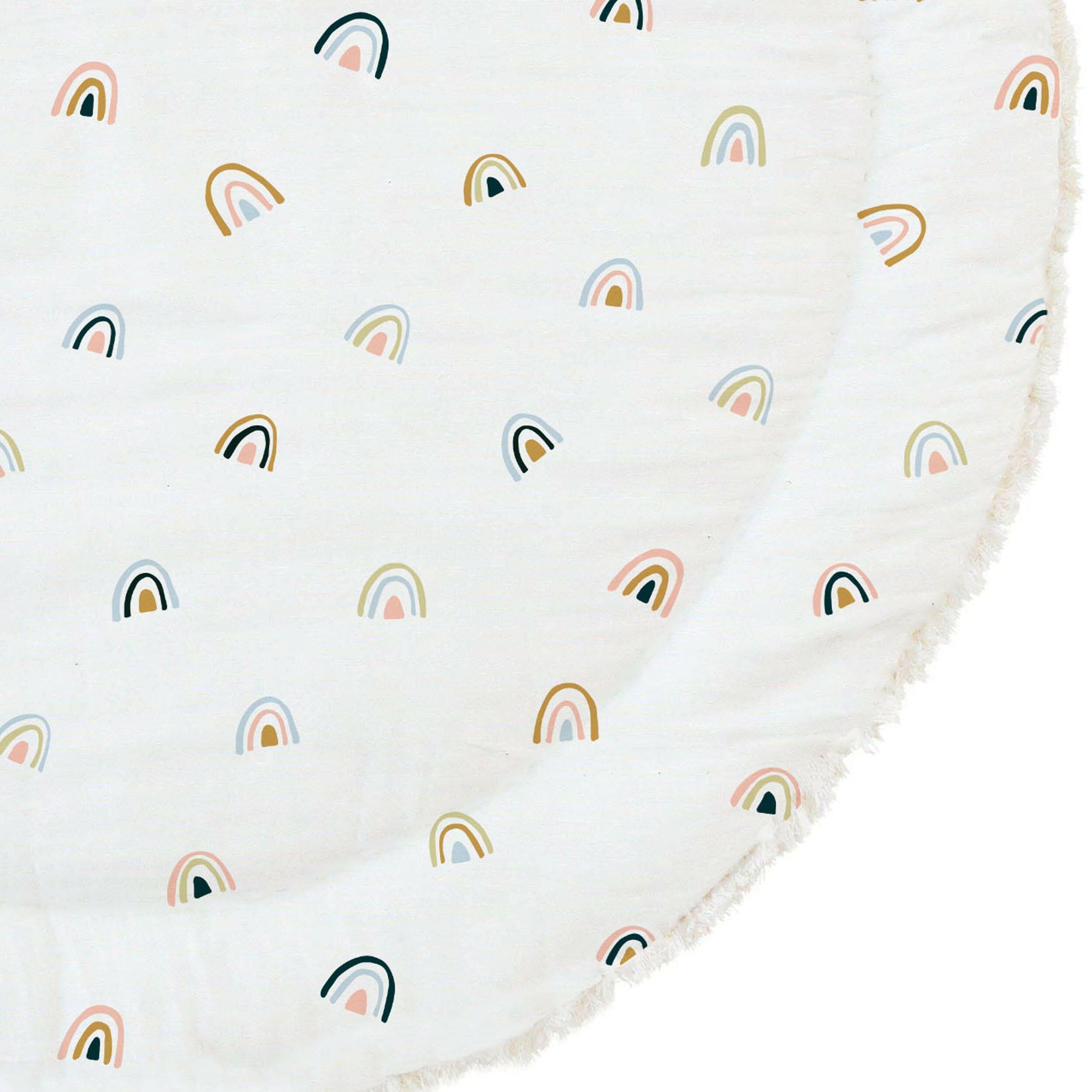 Organic Baby Play Mat - Rainbow and Ivory Play Mat Makemake Organics