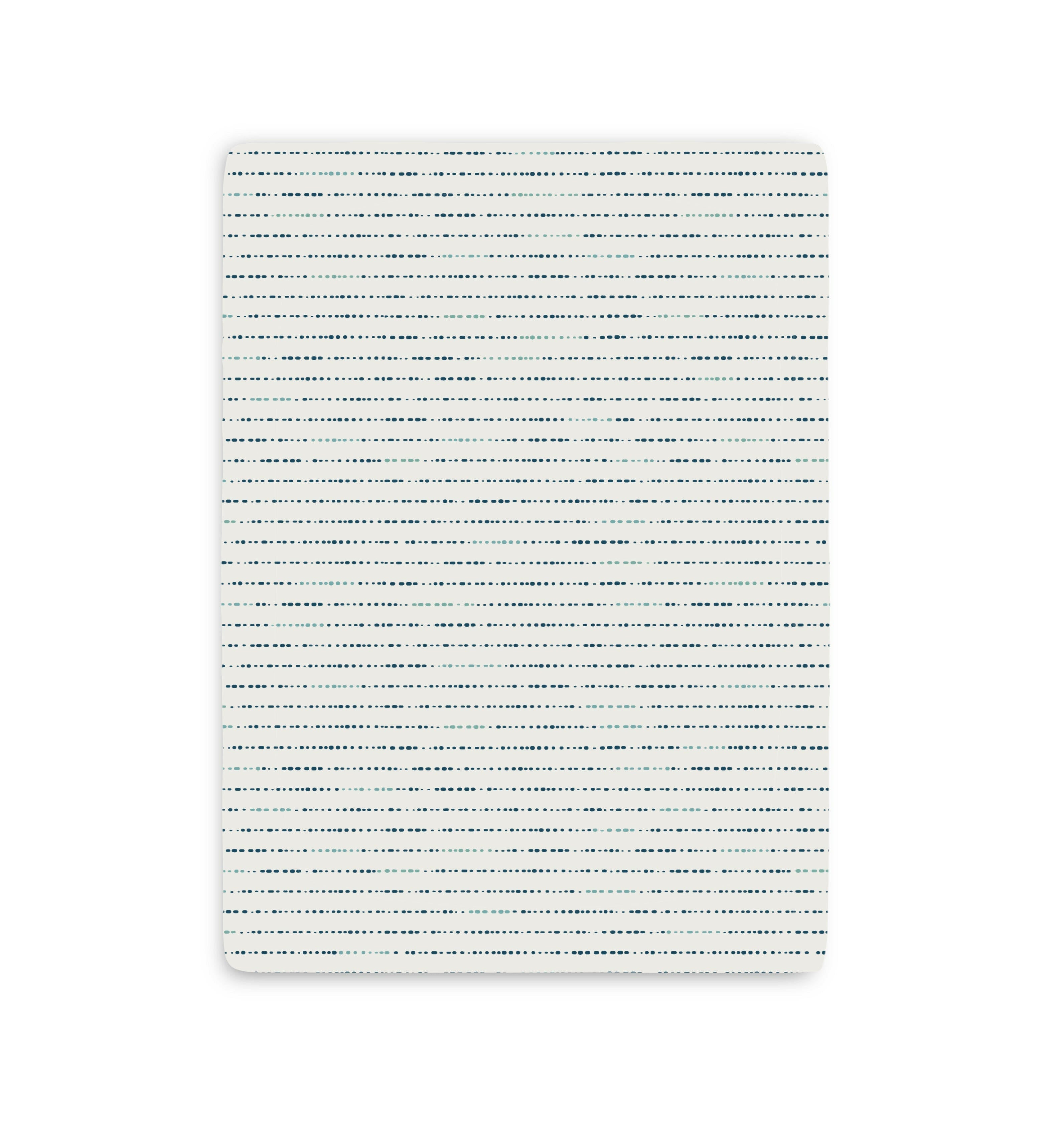 Organic Mini Crib Sheet - Pebble Playard Fitted Sheet Makemake Organics