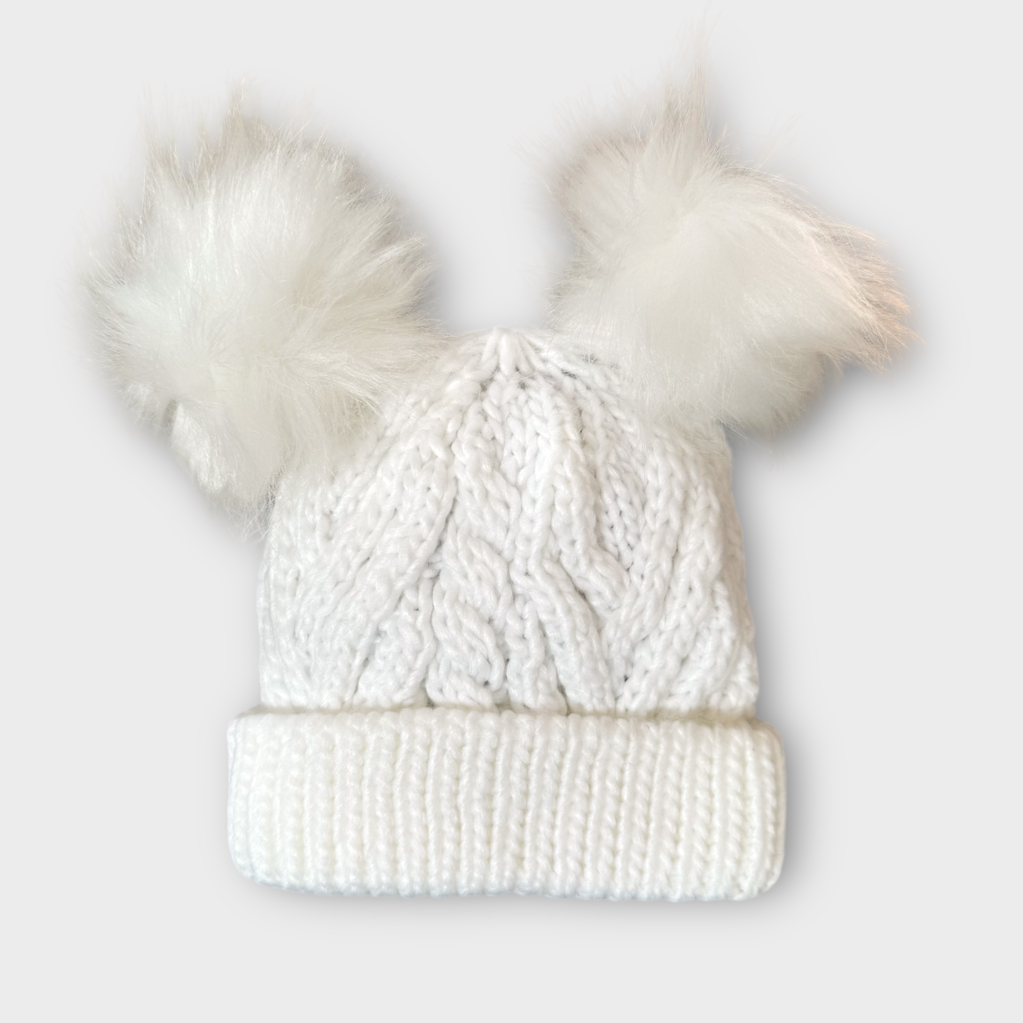 White Pom Beanie