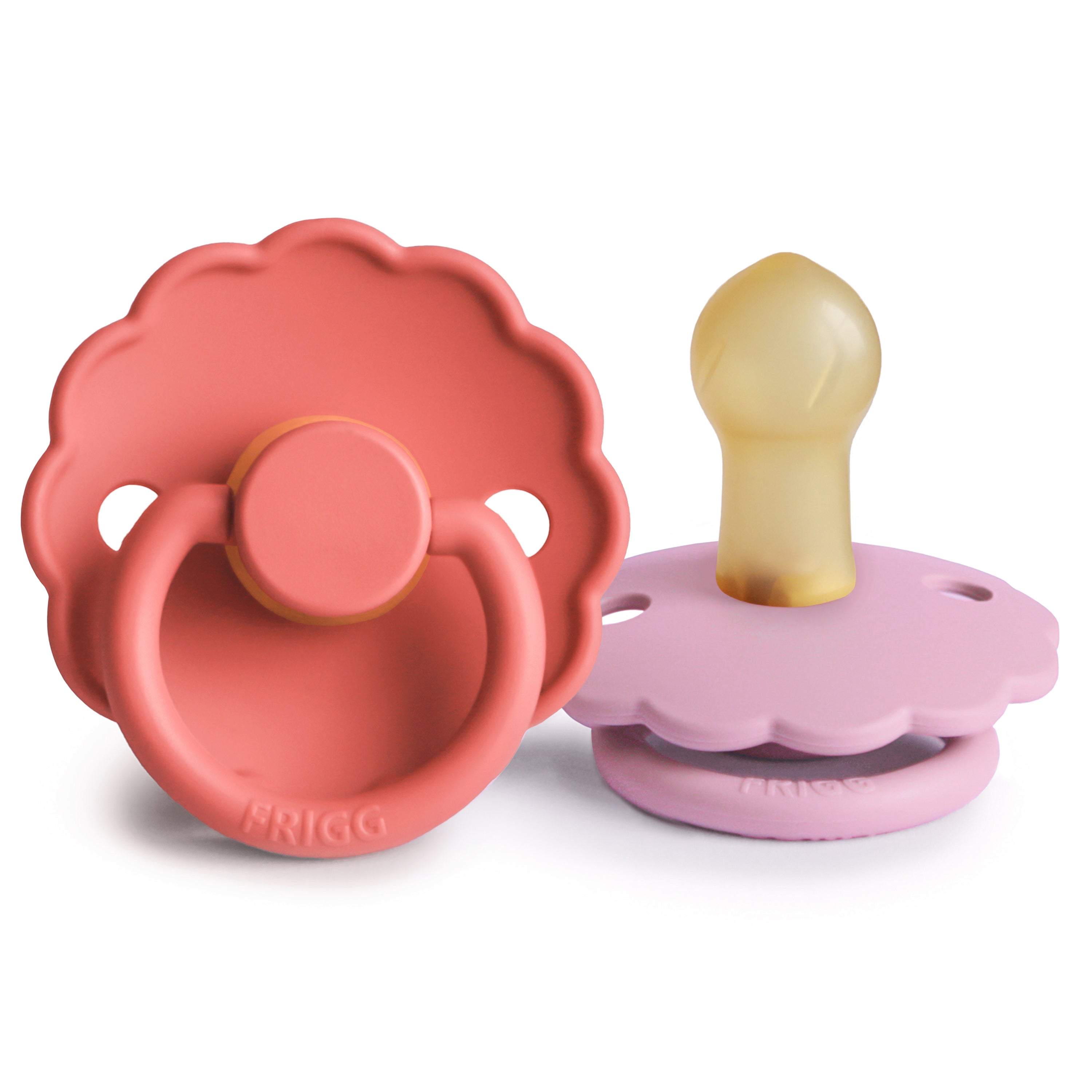 FRIGG Daisy Natural Rubber Pacifier 2-Pack FRIGG PACIFIERS Mushie Poppy/Lupine 0-6 months
