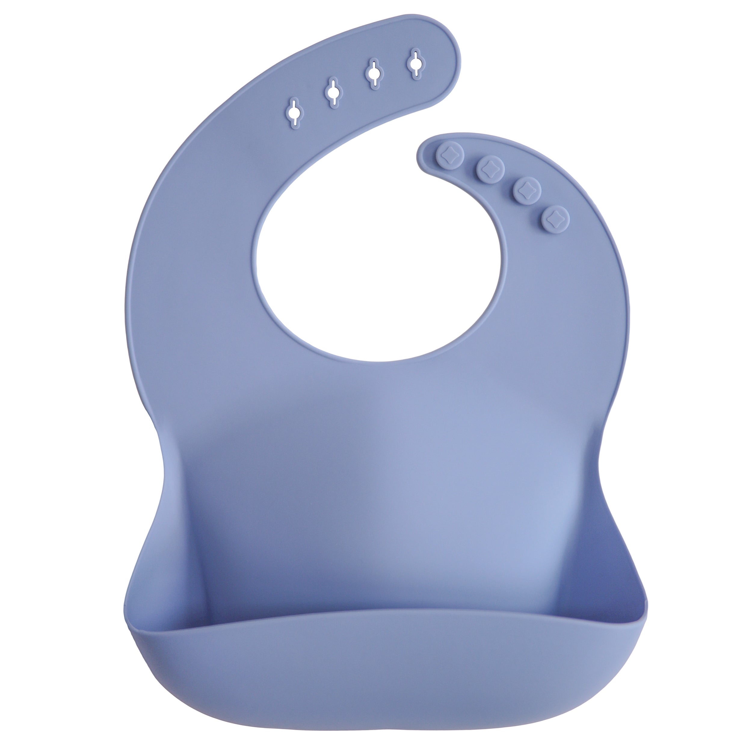 Silicone Baby Bib Silicone Bib Mushie Powder Blue
