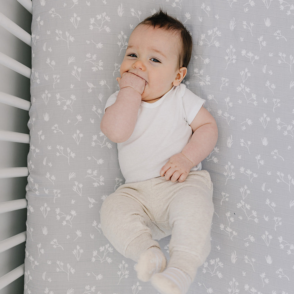 Prairie Oh So Soft Muslin Crib Sheet Crib Sheet Bebe au Lait
