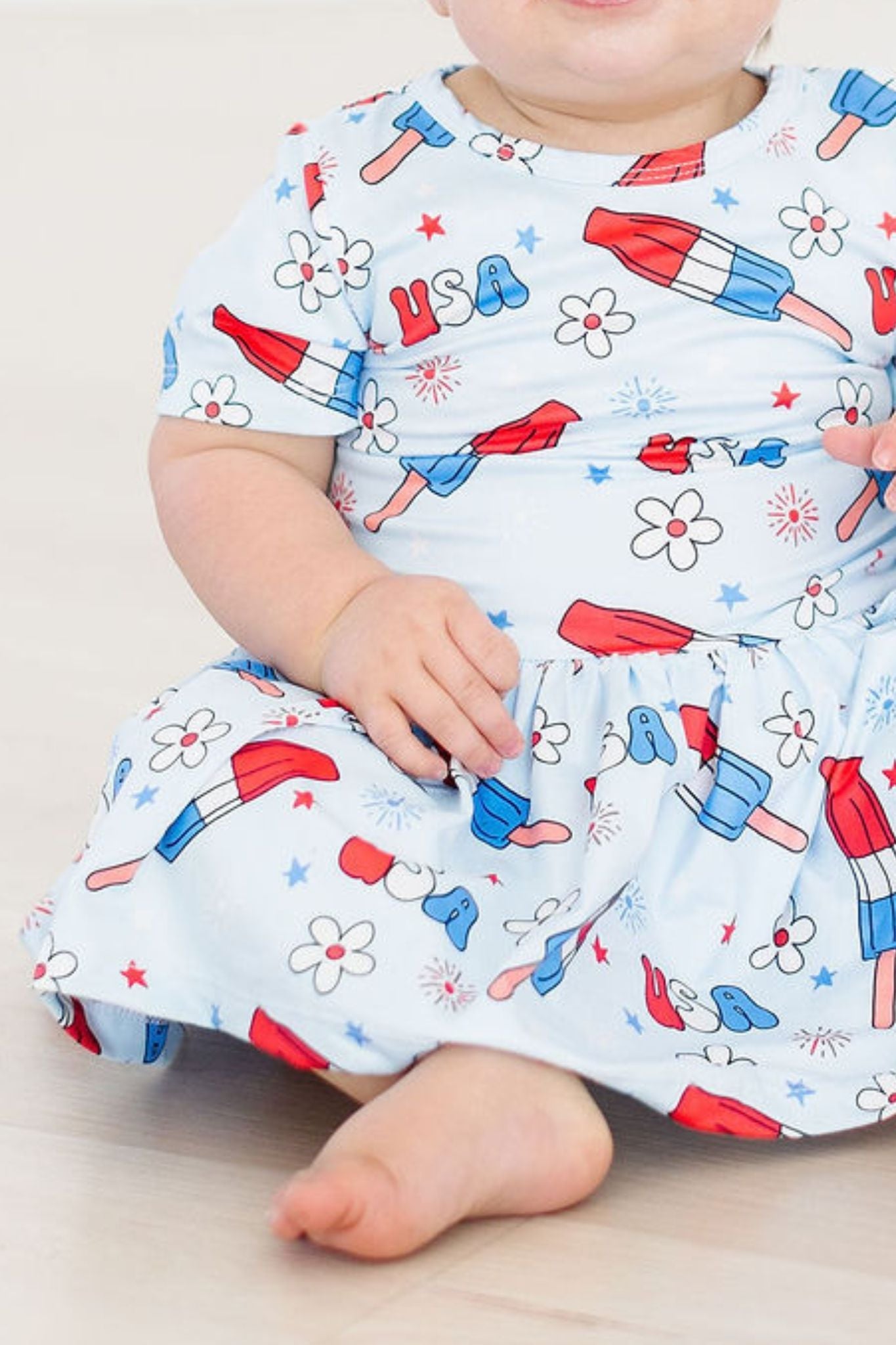 SALE Proudly Patriotic S/S Twirl Bodysuit
