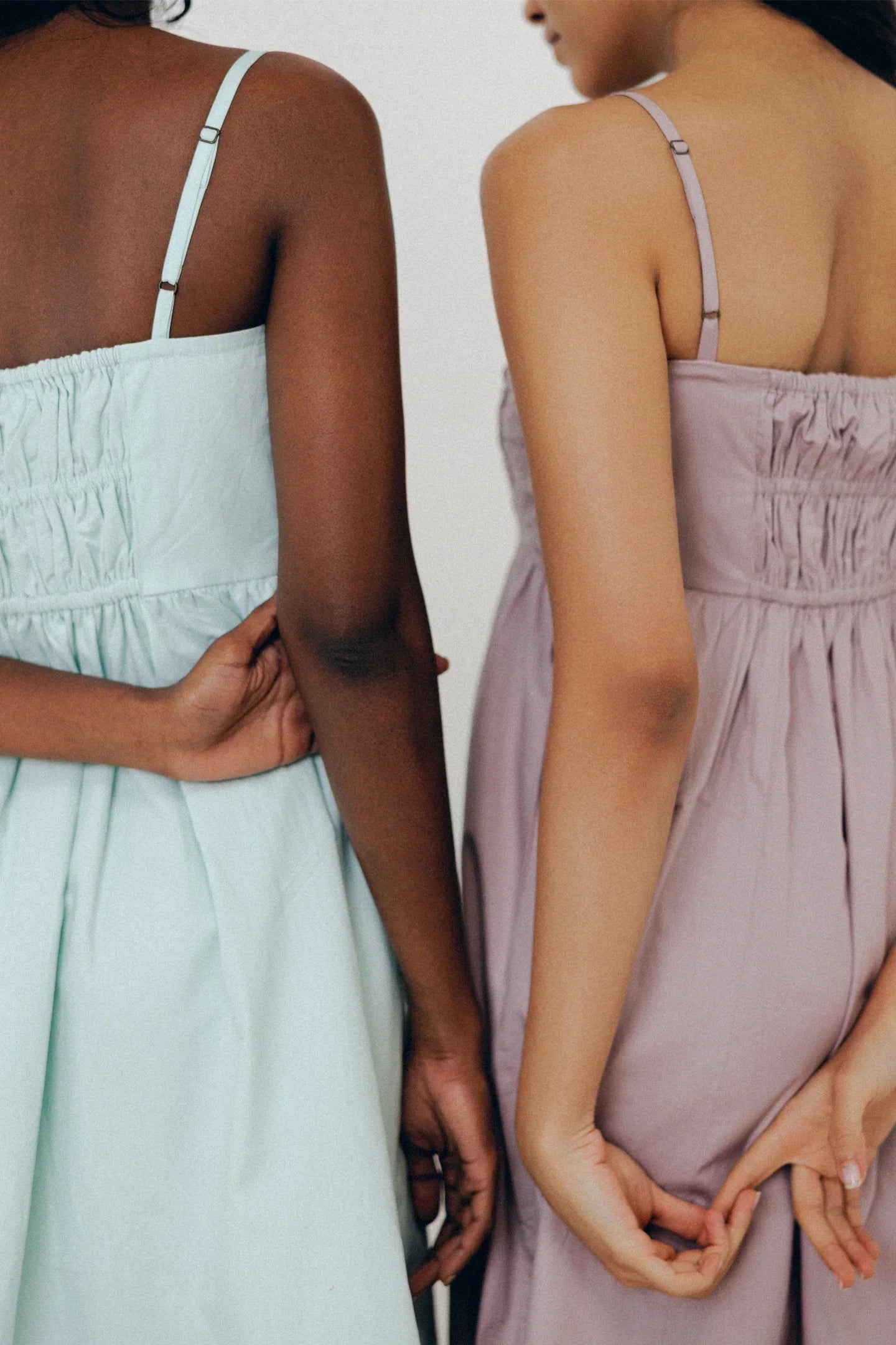 Ruched Strappy Dress - Poplin Pink