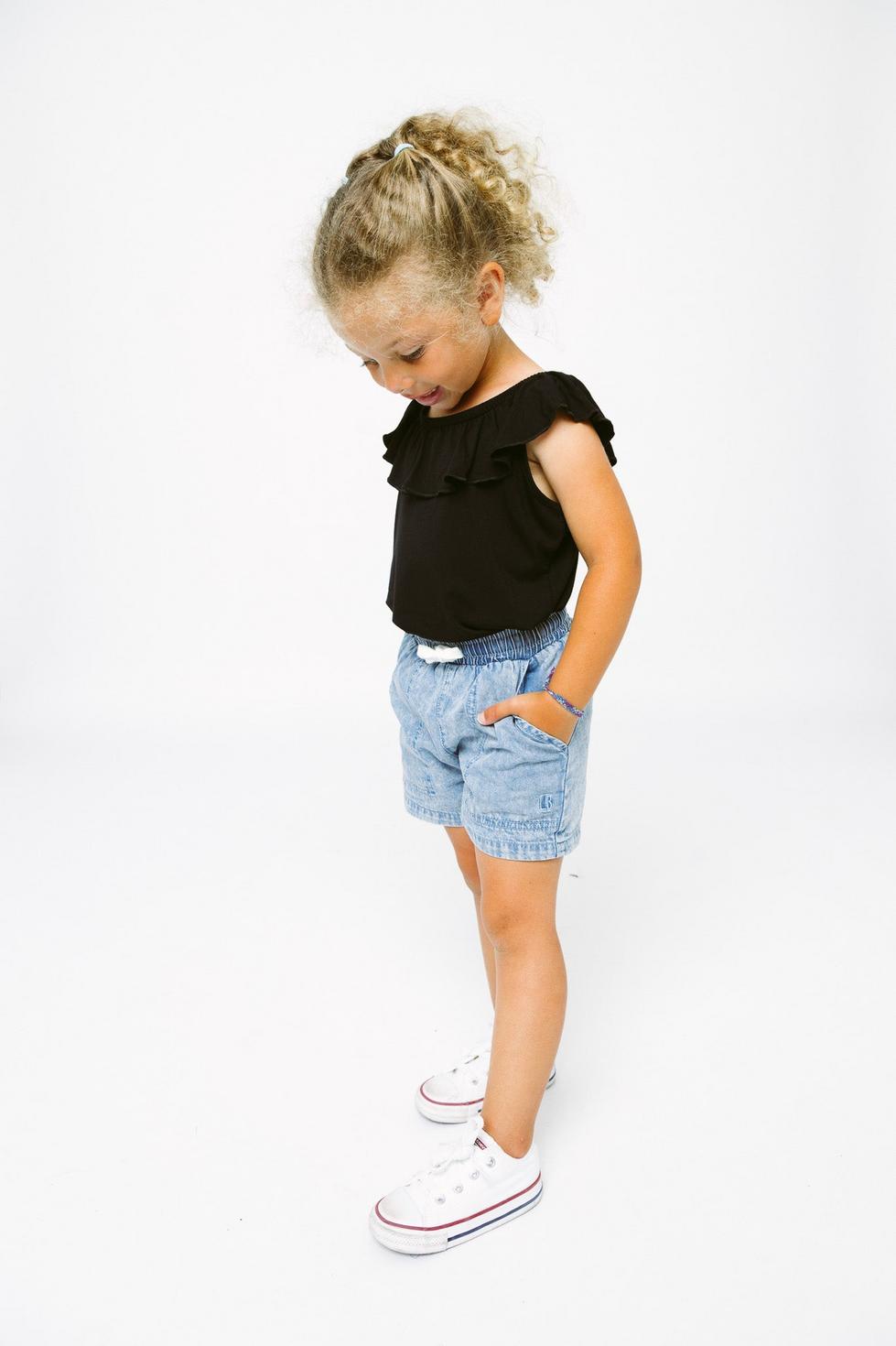 Baby Girls Chambray Short