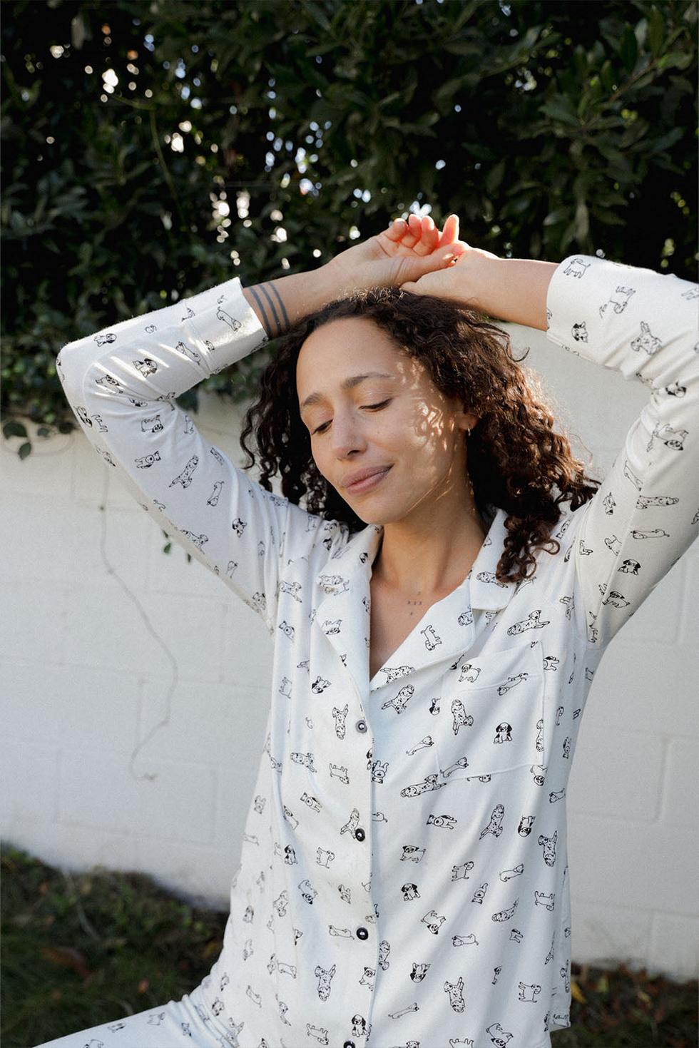 Lottie PJ Top - Dog Print - FINAL SALE