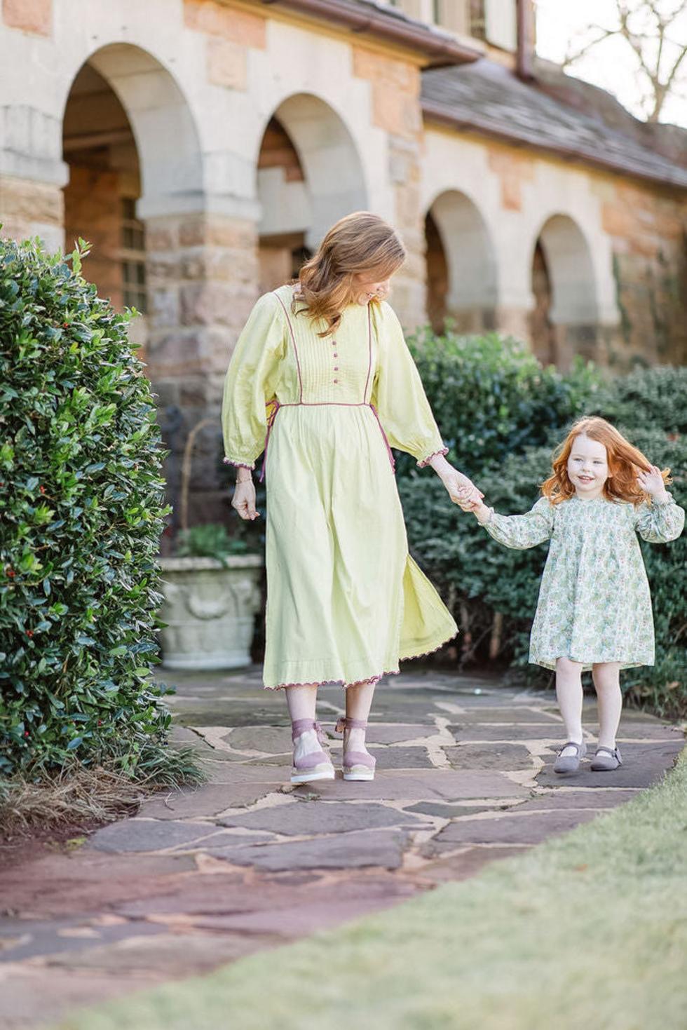 Mallie Dress in Chartreuse
