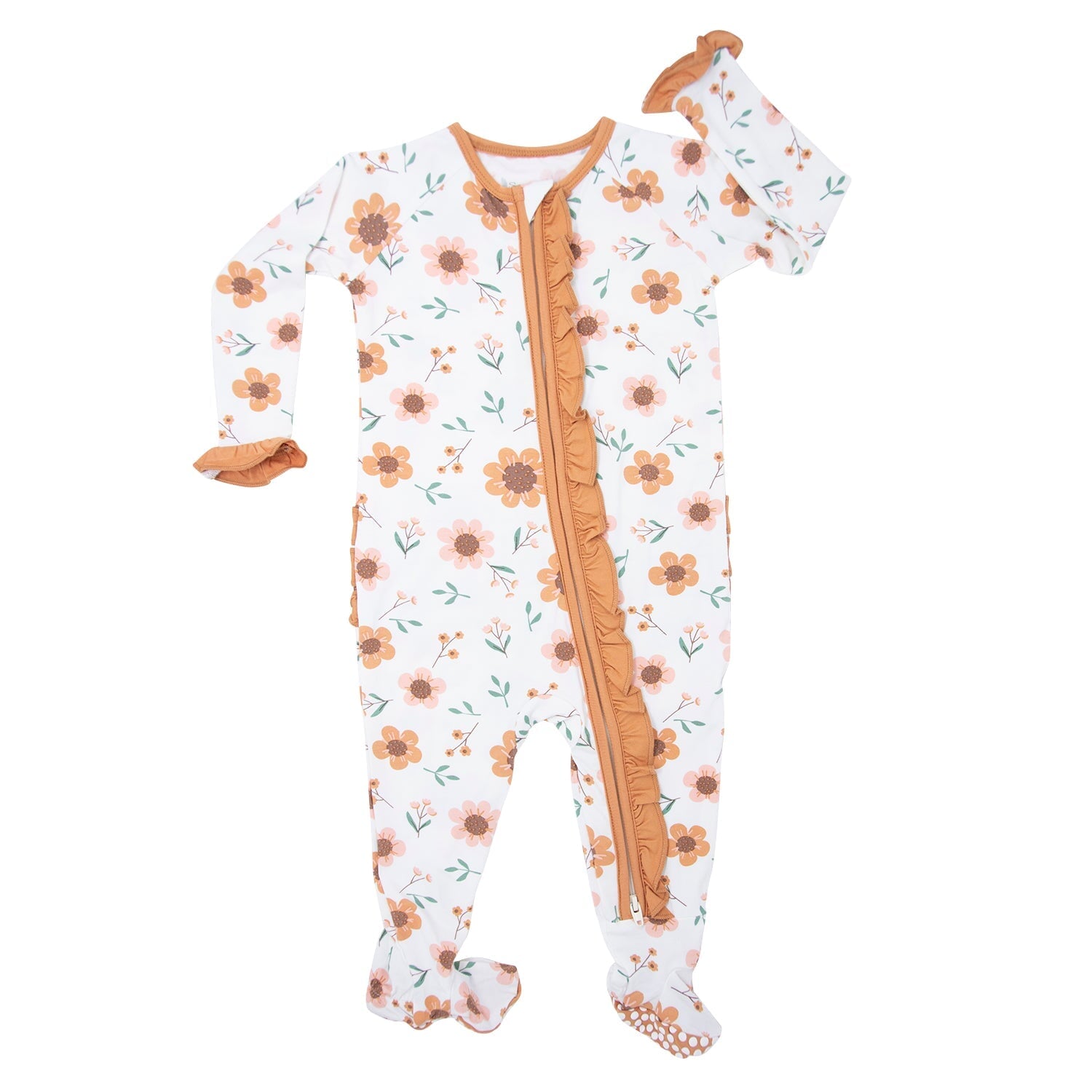 Ruffle Footie - Sunflower