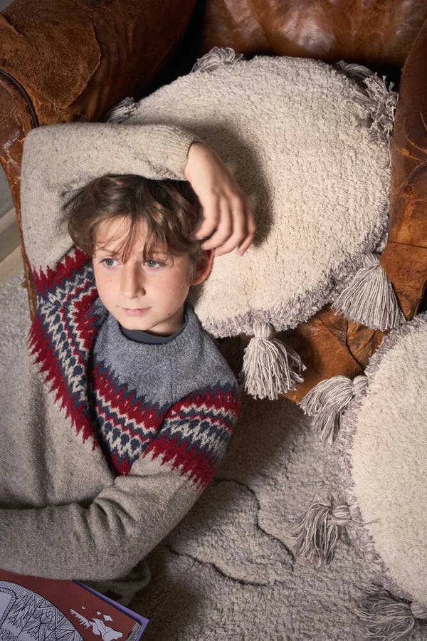 RUGCYCLED FLOOR CUSHION CIRCLE Little Wonder & Co