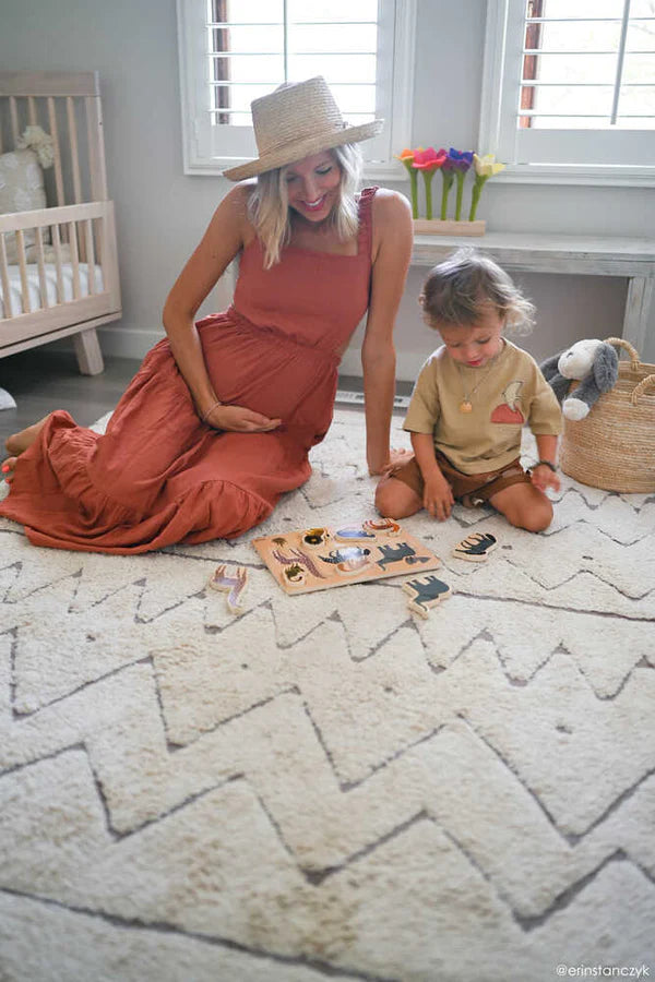 RUGCYCLED WASHABLE RUG AZTECA Little Wonder & Co