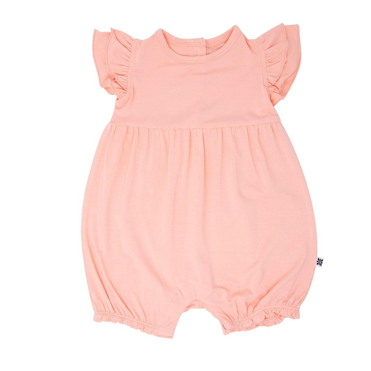 Ruffle Romper - Apricot