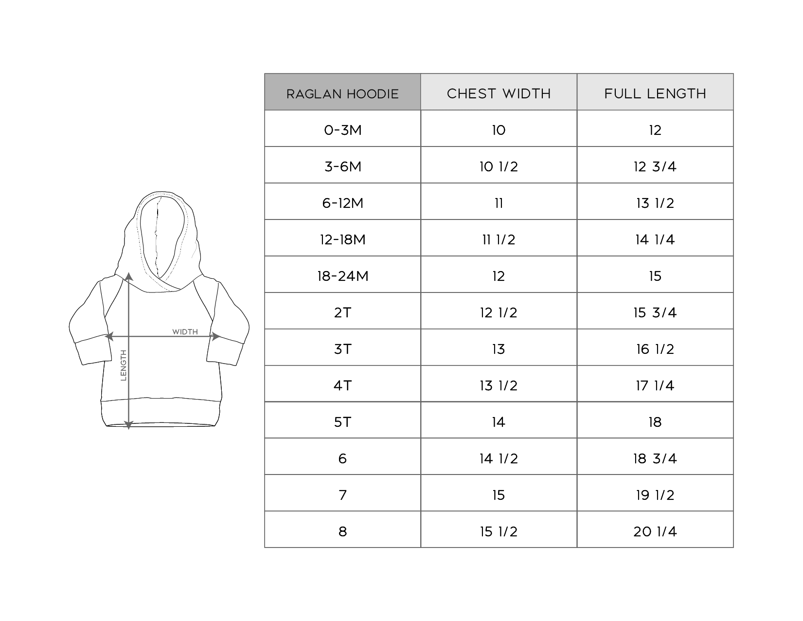 Girl's Raglan Hoodie