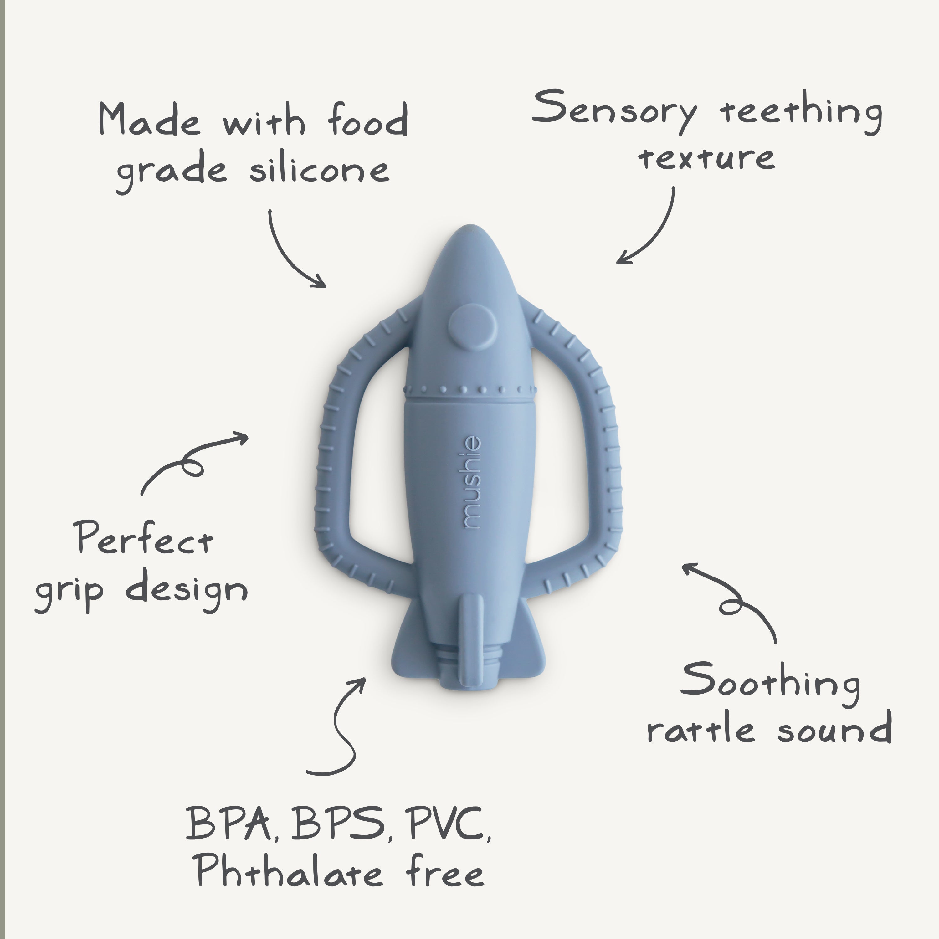 Rocket Rattle Teether