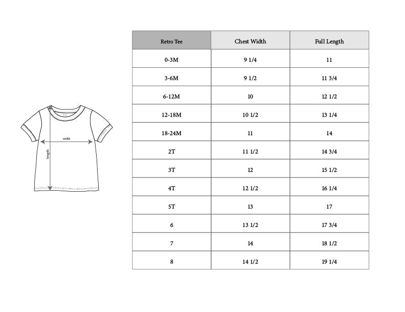 Girl's Retro Short Sleeve Tee