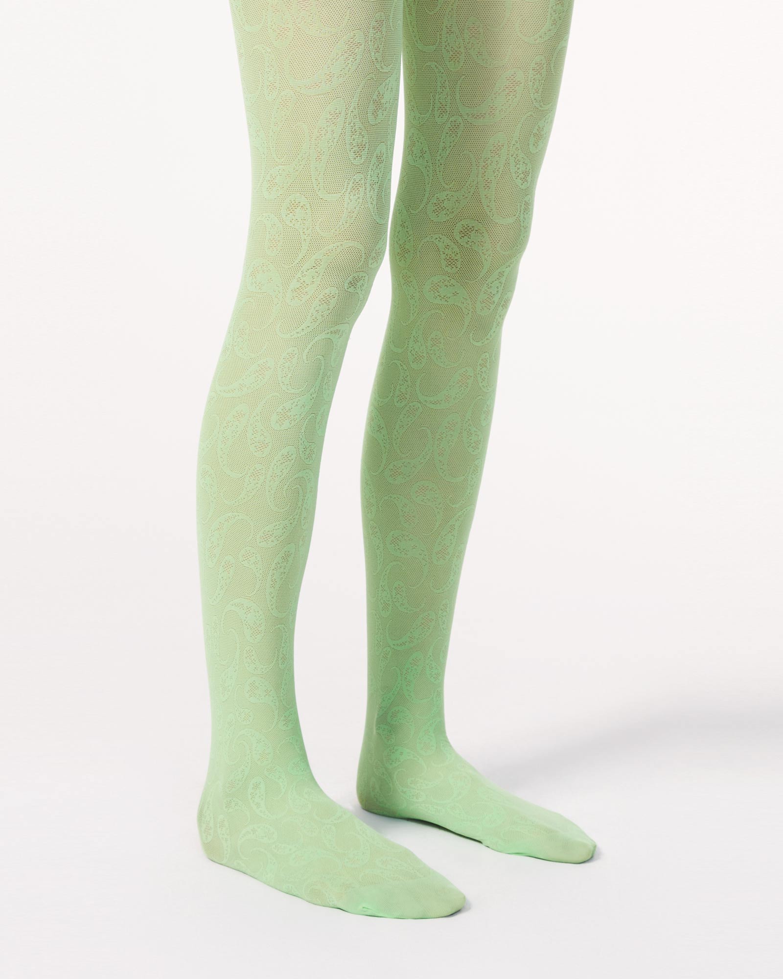 Rodebjer Colab Paisley Tights - Techno Green