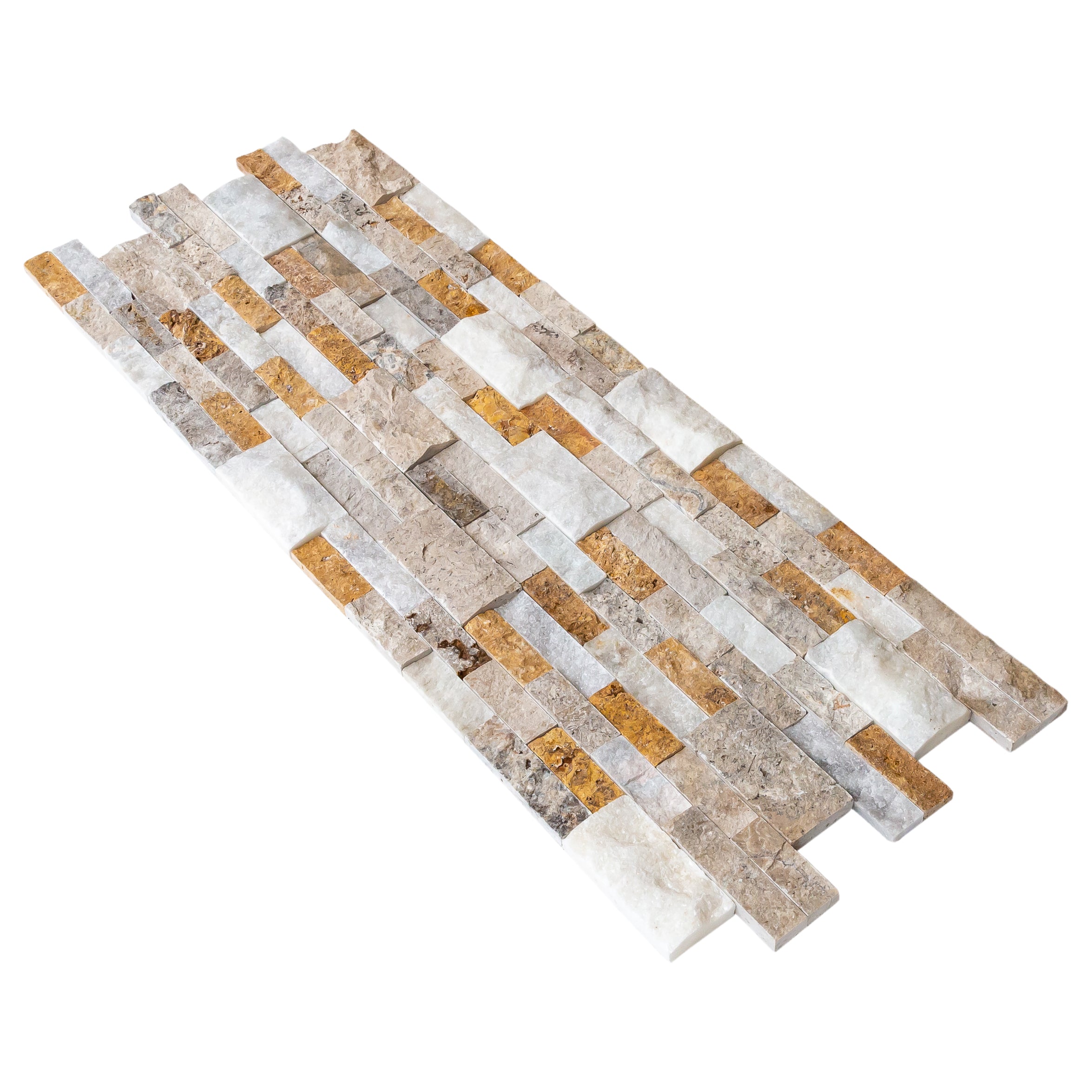 Riverrock Ledger 3D Panel 6"x24" Split-face Natural Wall Tile - Belair Collection