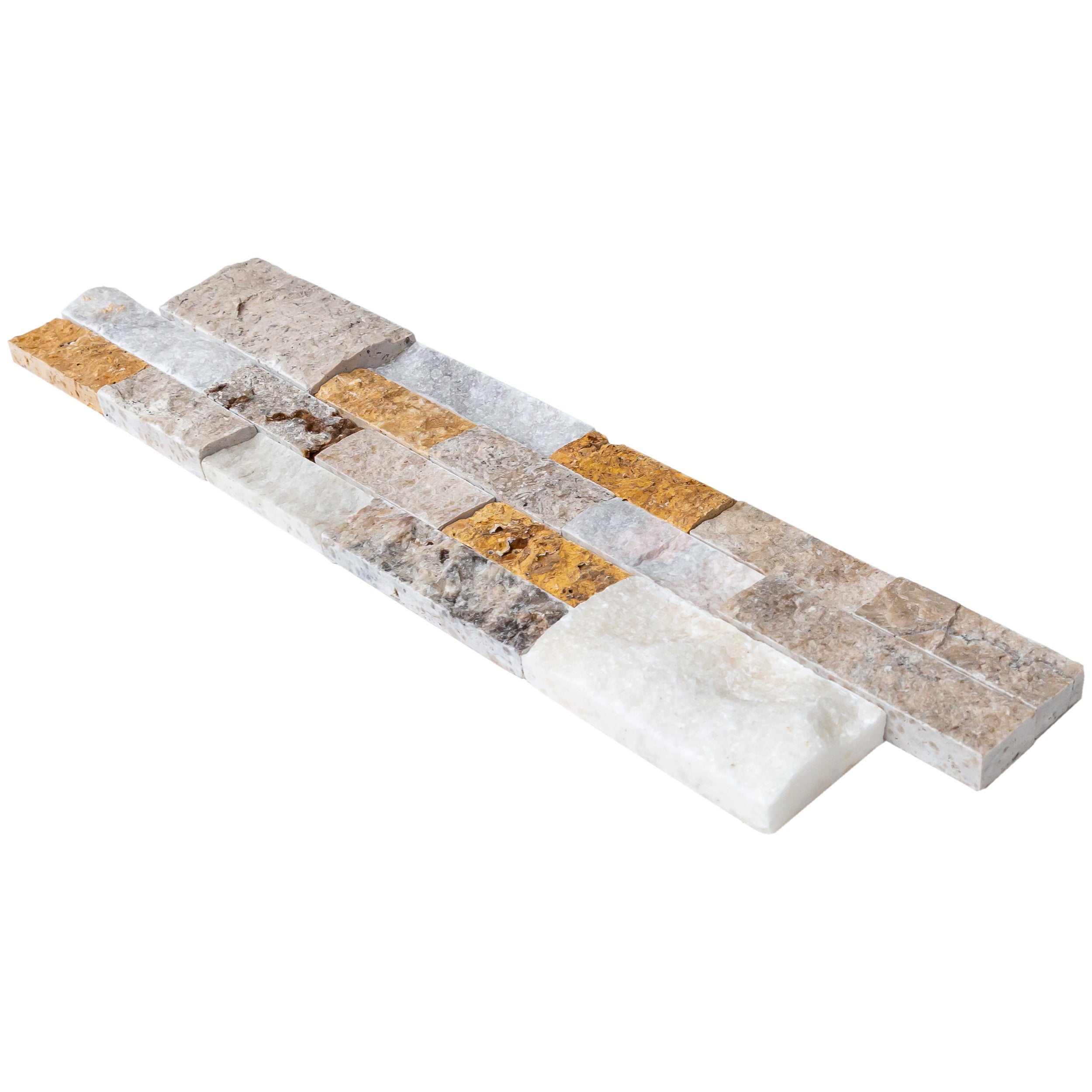 Riverrock Ledger 3D Panel 6"x24" Split-face Natural Wall Tile - Belair Collection