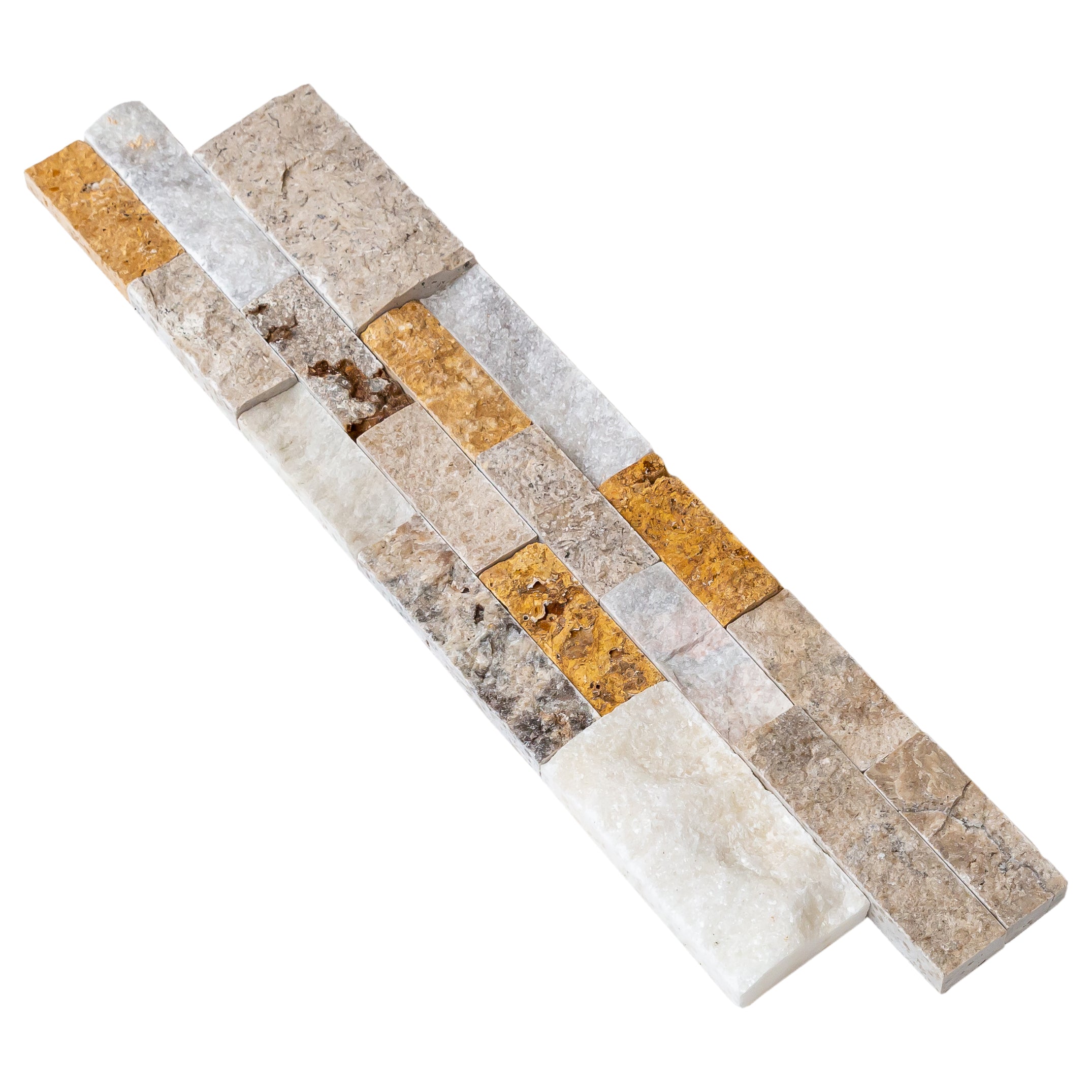 Riverrock Ledger 3D Panel 6"x24" Split-face Natural Wall Tile - Belair Collection