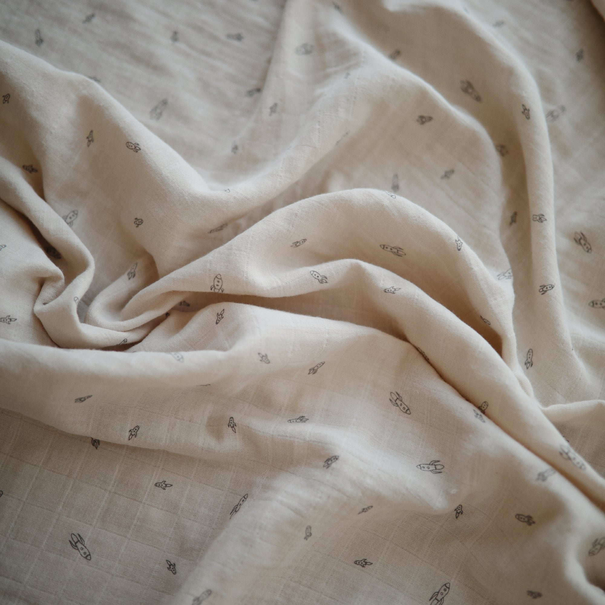Organic Cotton Muslin Swaddle Blanket Swaddle Mushie