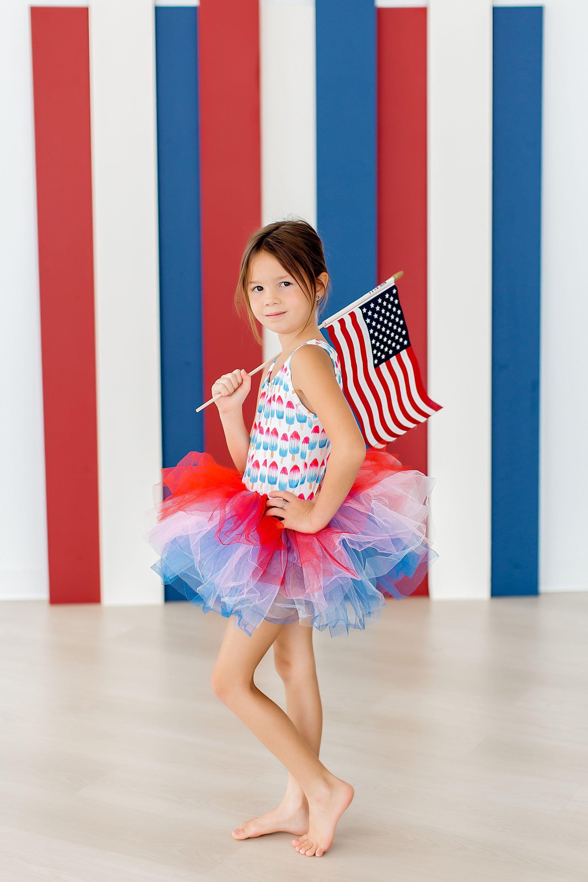 SALE Red, White & Cute Tank Tutu Leotard