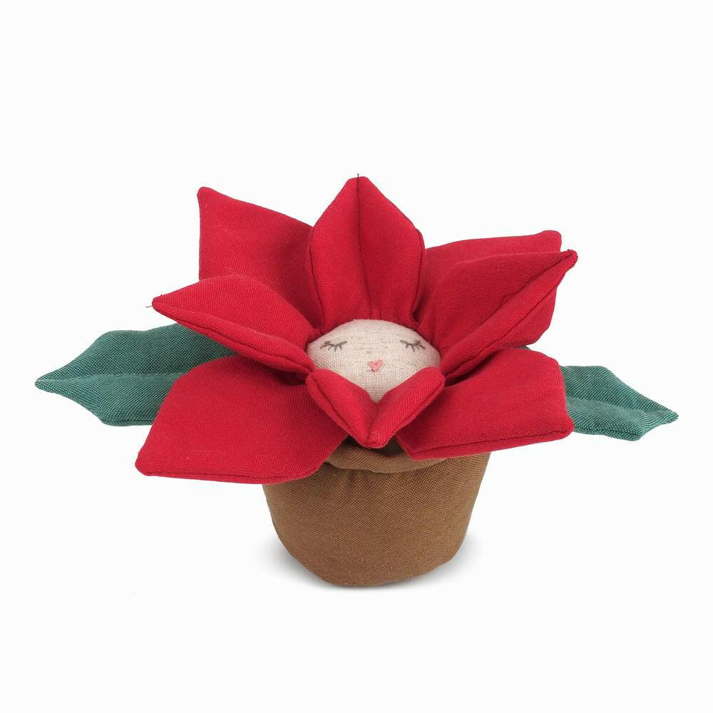 Pretty Poinsettia Pot Red ROOM DECOR MON AMI