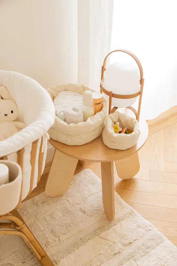 SET OF TWO QUILTED BASKETS NATURAL Little Wonder & Co