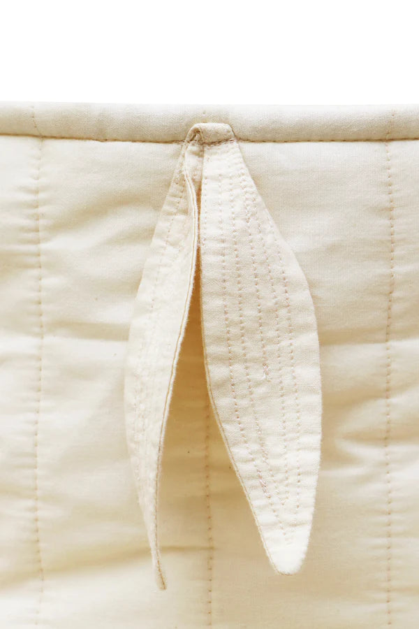 SET OF TWO QUILTED BASKETS NATURAL Little Wonder & Co