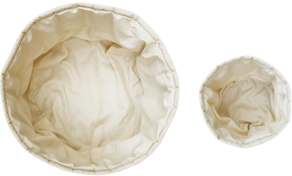 SET OF TWO QUILTED BASKETS NATURAL Little Wonder & Co