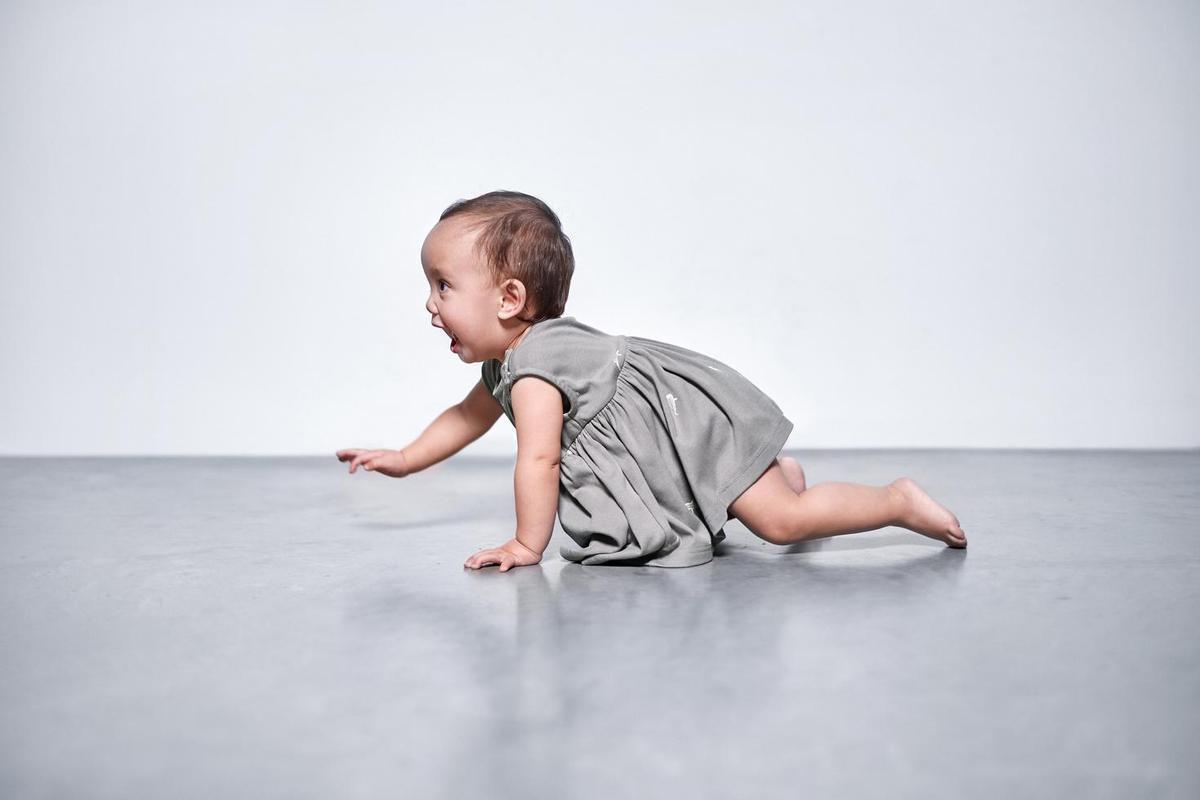Baby Fit & Flare Dress - Grey