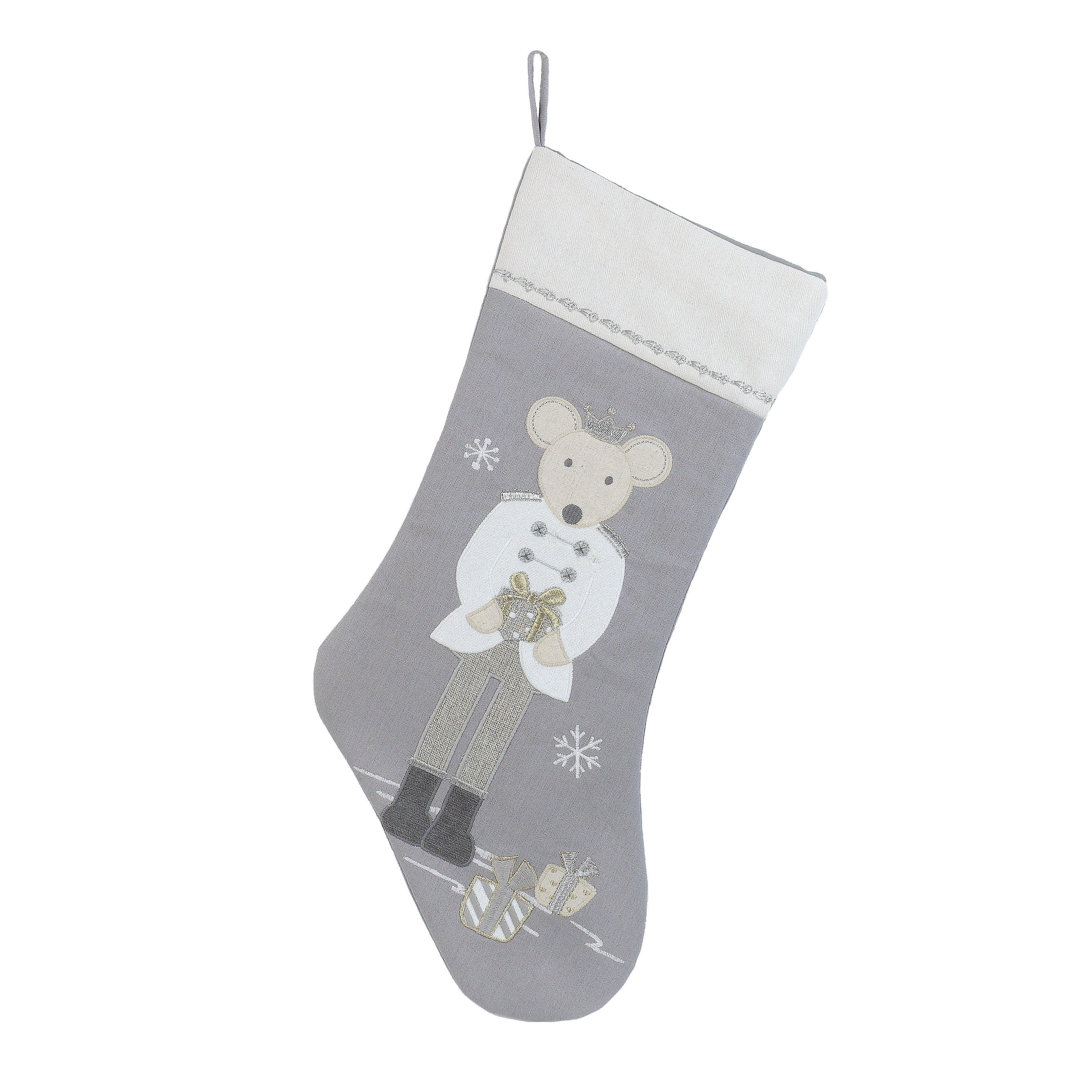 King Mouse Stocking - White
