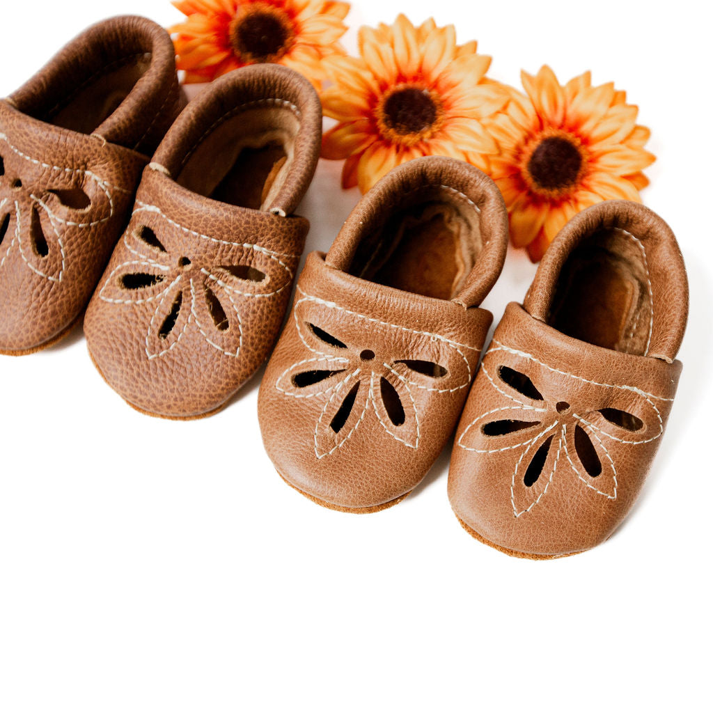 Sepia, Caramel DAISY SANDALS Shoes Baby and Toddler Baby Shoes Starry Knight Design