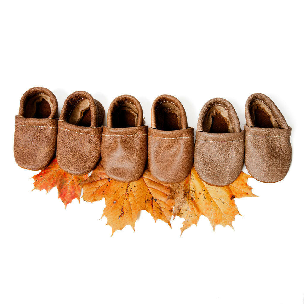 Sepia,  Chai Leather LOAFERS Shoes Baby and Toddler Baby Shoes Starry Knight Design Sepia(left) 00 (tiny)3.65"