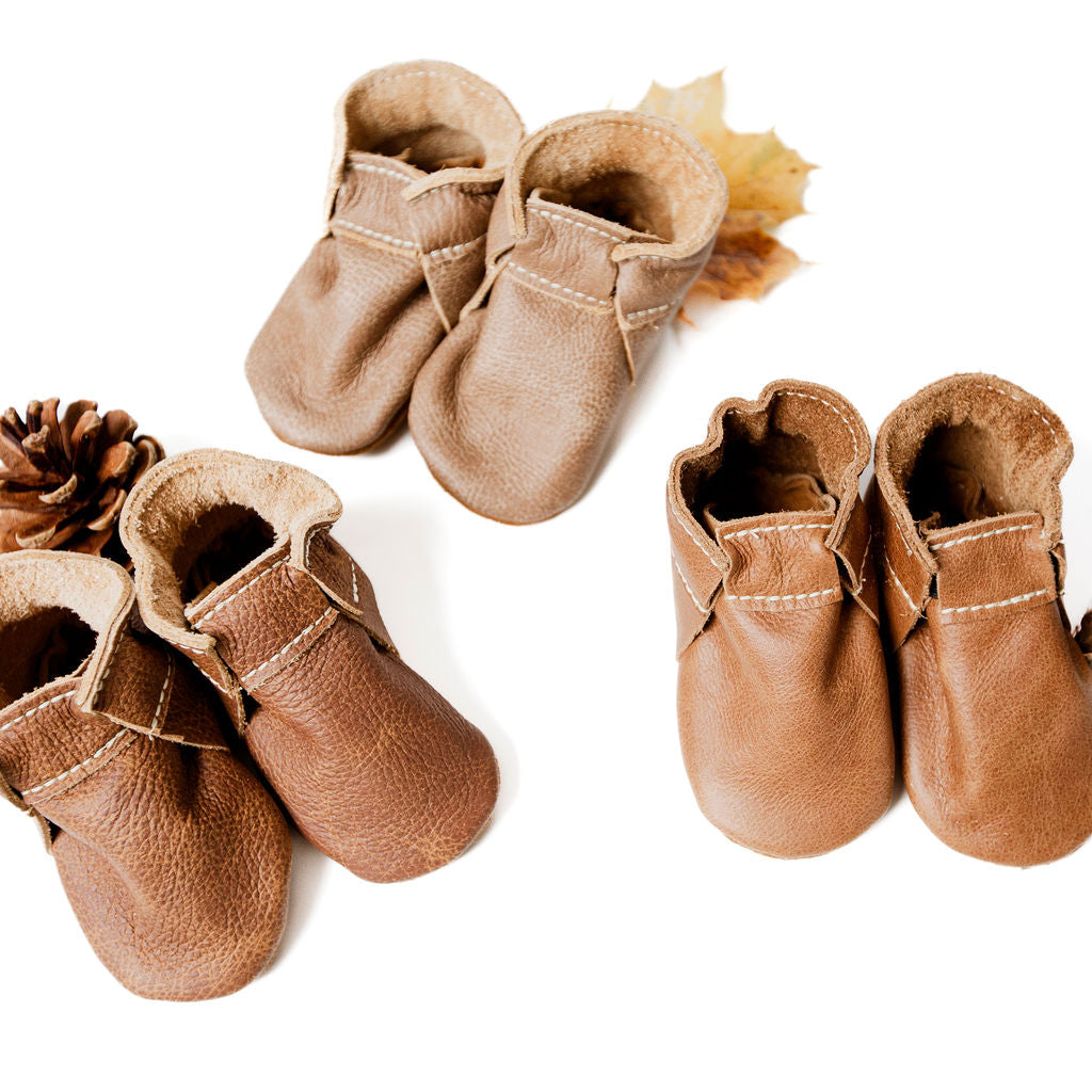 Sepia, Chai, Caramel SCOUT BOOTIES Baby and Toddler Baby Shoes Starry Knight Design