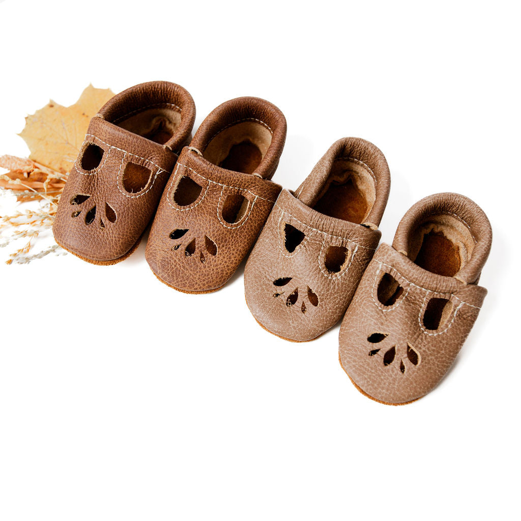 Sepia, Chai LOTUS T-strap Shoes Baby and Toddler Baby Shoes Starry Knight Design