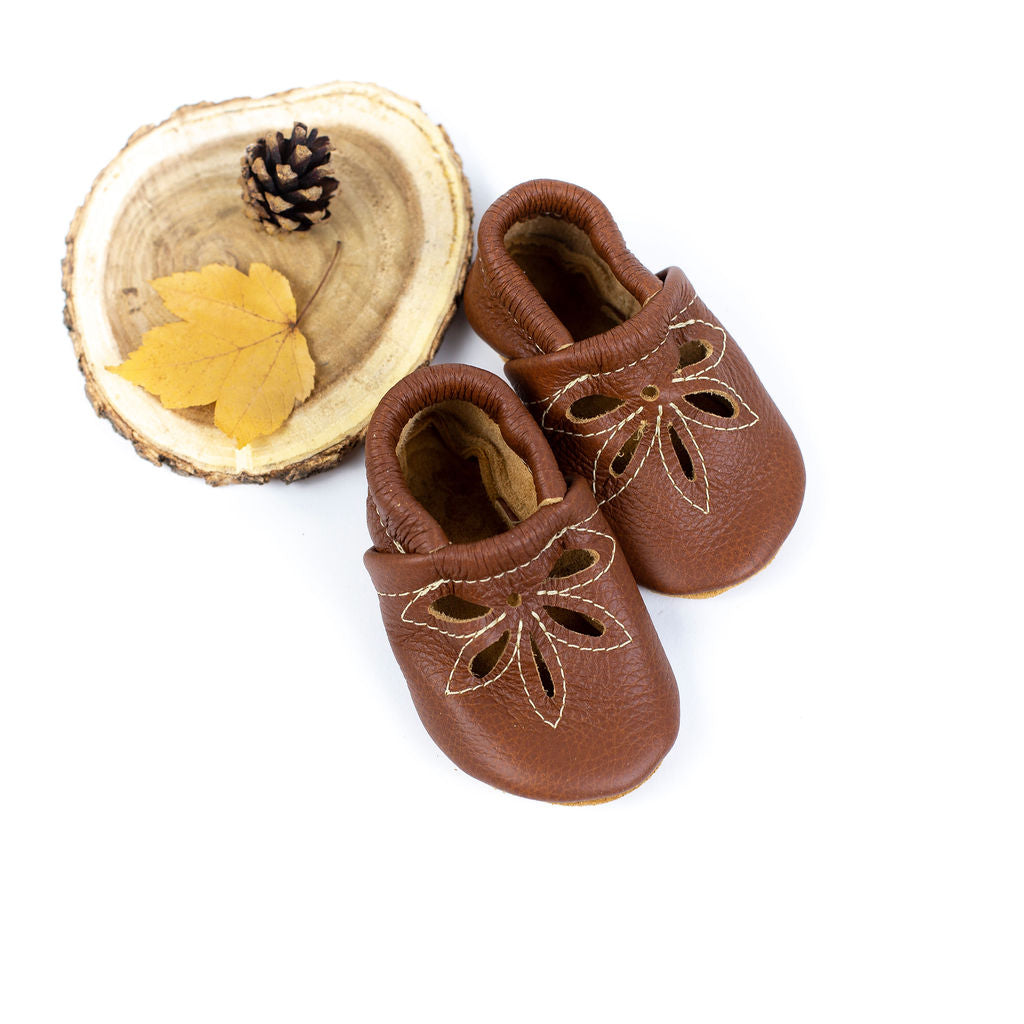 Chestnut DAISY SANDALS Shoes Baby and Toddler Baby Shoes Starry Knight Design