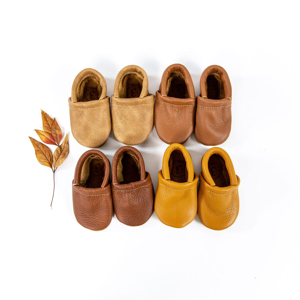 Sahara, Sienna, Chestnut, Honey LOAFERS Leather Shoes Baby and Toddler