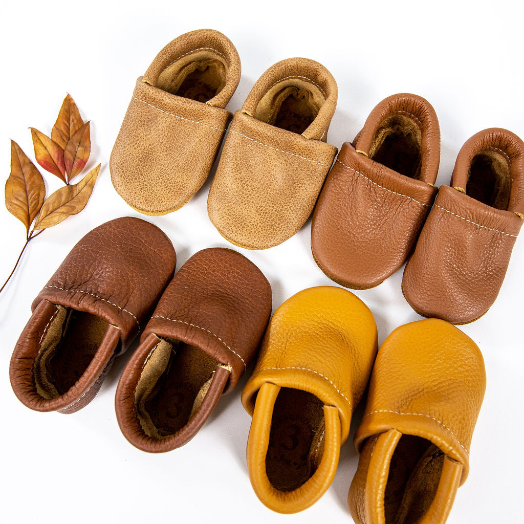 Sahara, Sienna, Chestnut, Honey LOAFERS Leather Shoes Baby and Toddler