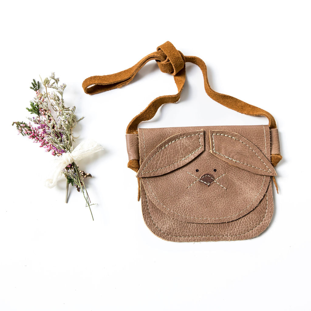 Chai Bunny// Cute Critters Leather PURSE Toddler & Kids  Starry Knight Design