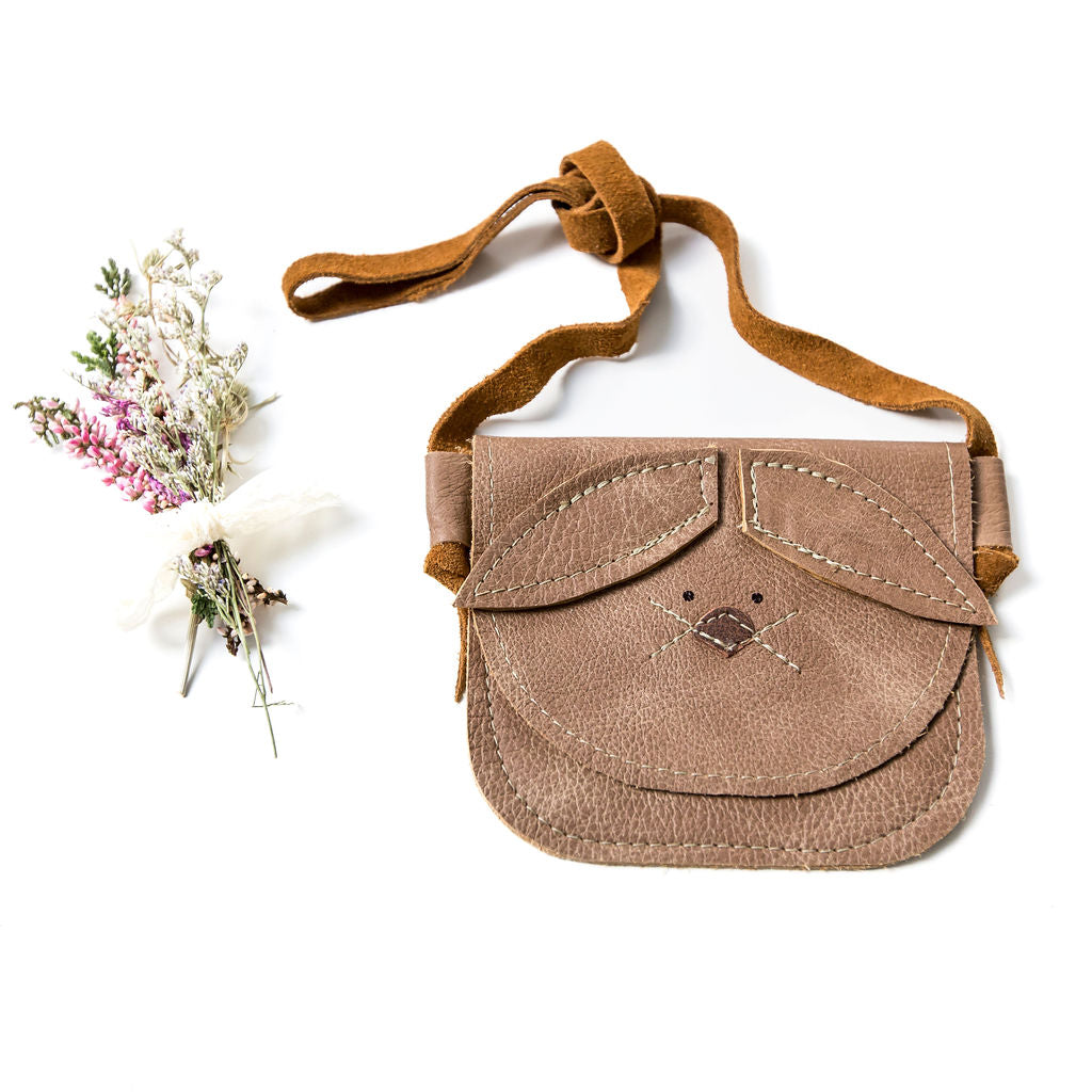 Chai Bunny// Cute Critters Leather PURSE Toddler & Kids  Starry Knight Design