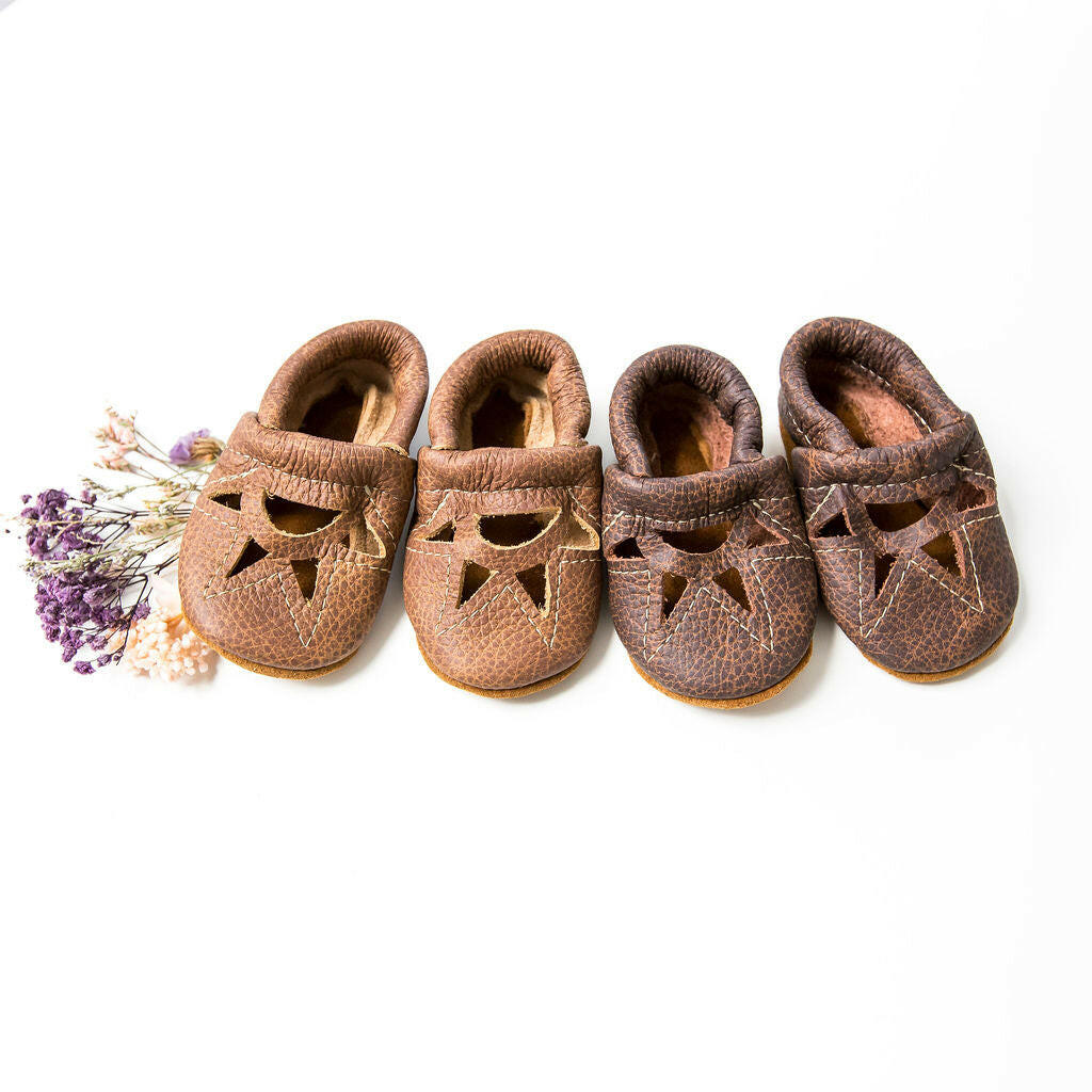 Sepia & Sable SUNRISE Shoes Baby and Toddler Baby Shoes Starry Knight Design