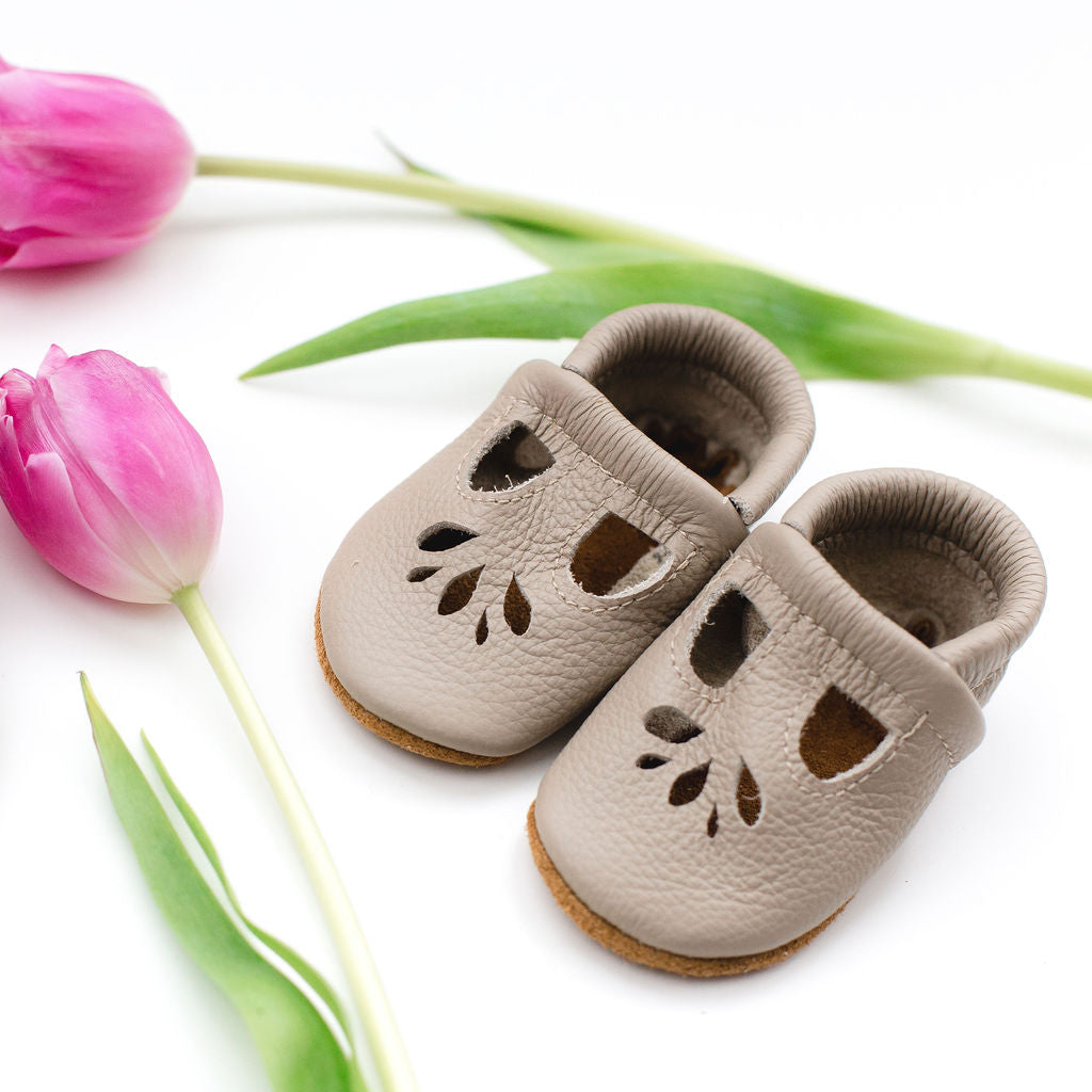 Beige LOTUS T-strap Shoes Baby and Toddler Baby Shoes Starry Knight Design