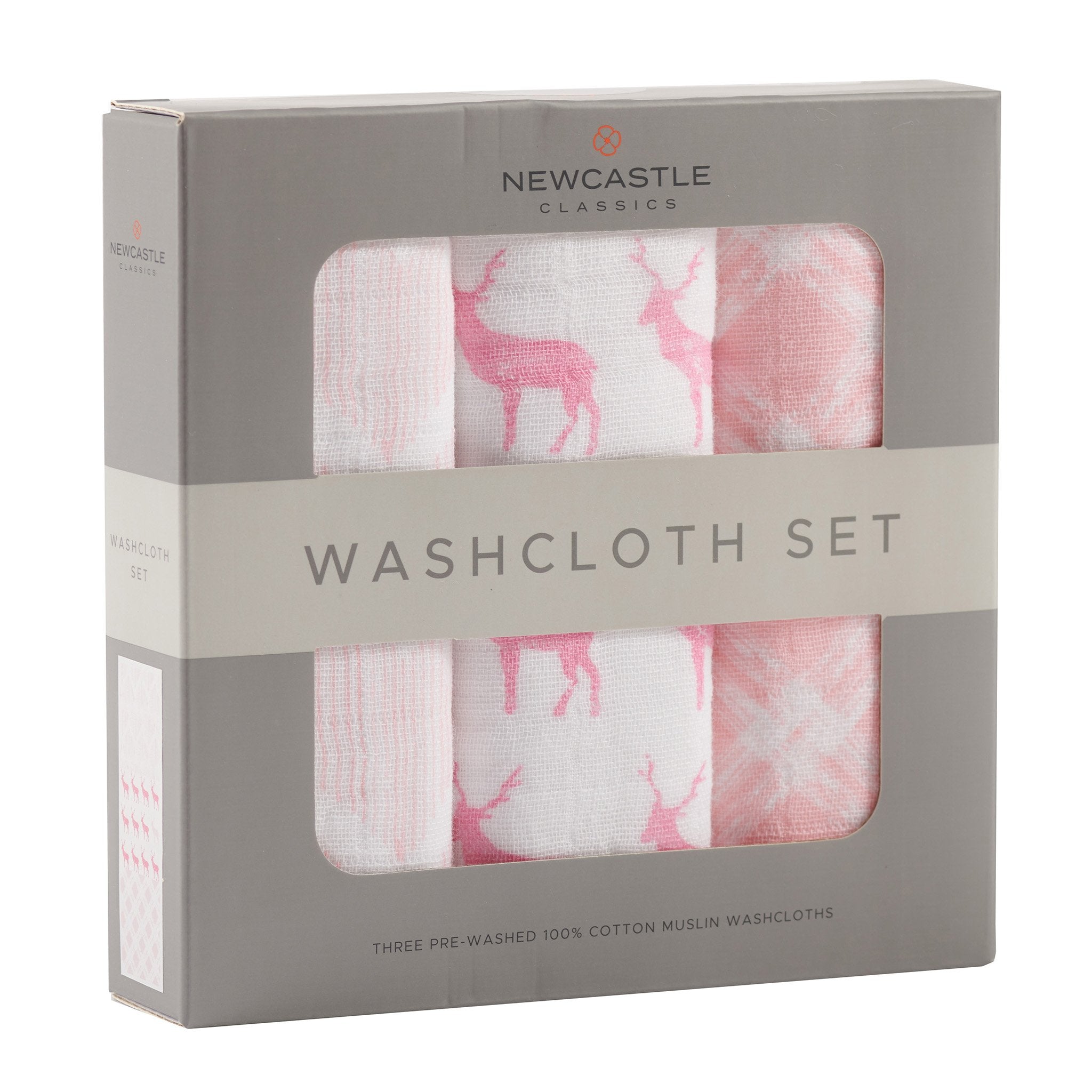 Pop of Pink Wash Cloth set 3PK