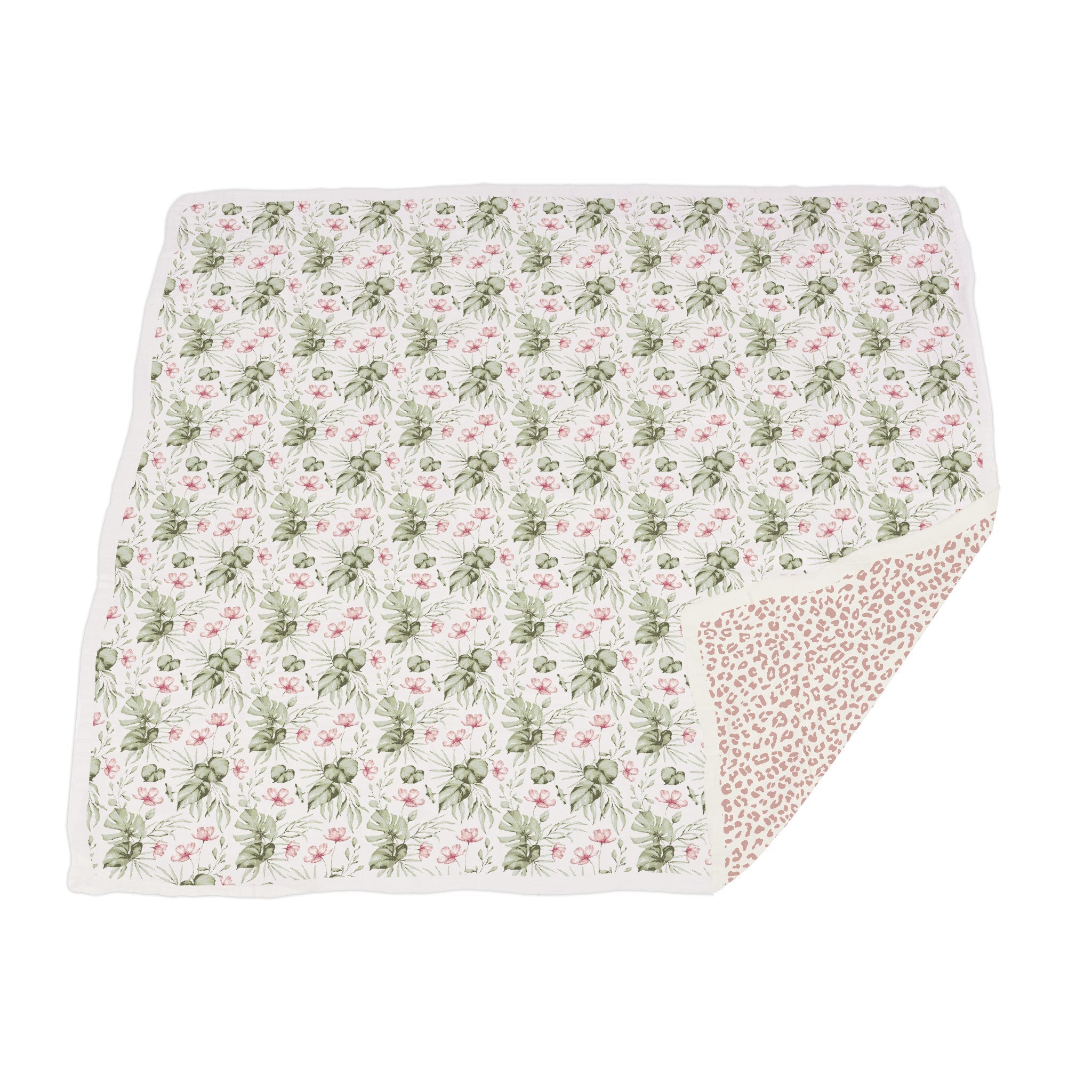 Silver Pink Orchid and Little Leopard Newcastle Blanket