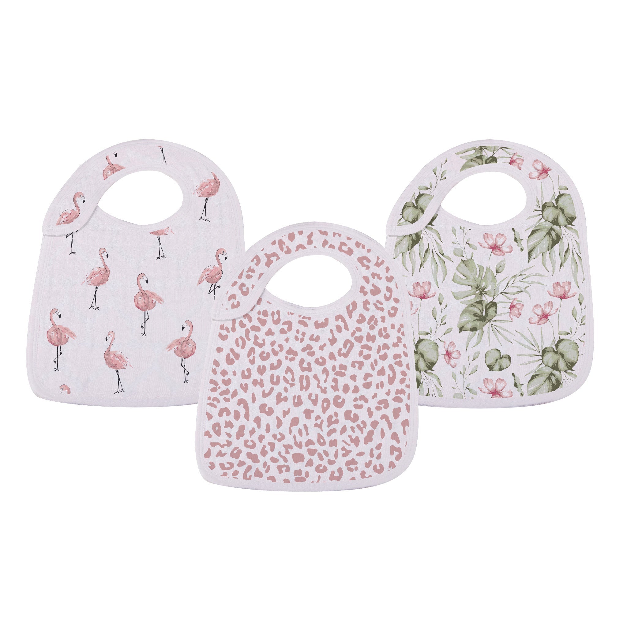 Tropical Paradise Bamboo Snap Bibs 3PK