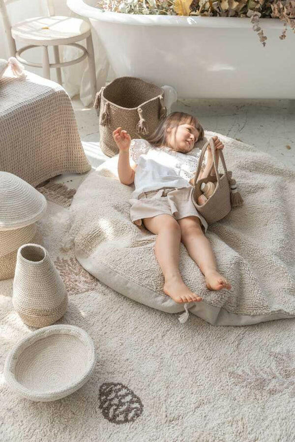 SLEEPOVER POUF LOU NATURAL Little Wonder & Co
