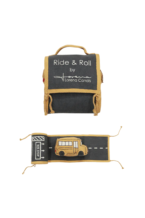SOFT TOY RIDE & ROLL SCHOOL BUS Little Wonder & Co